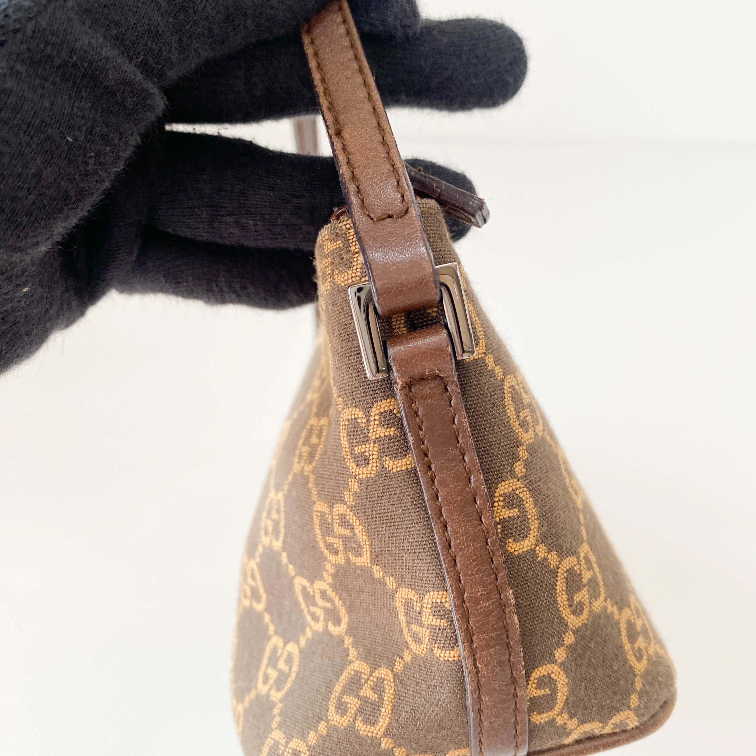 Boat Brown GG Canvas Pouch