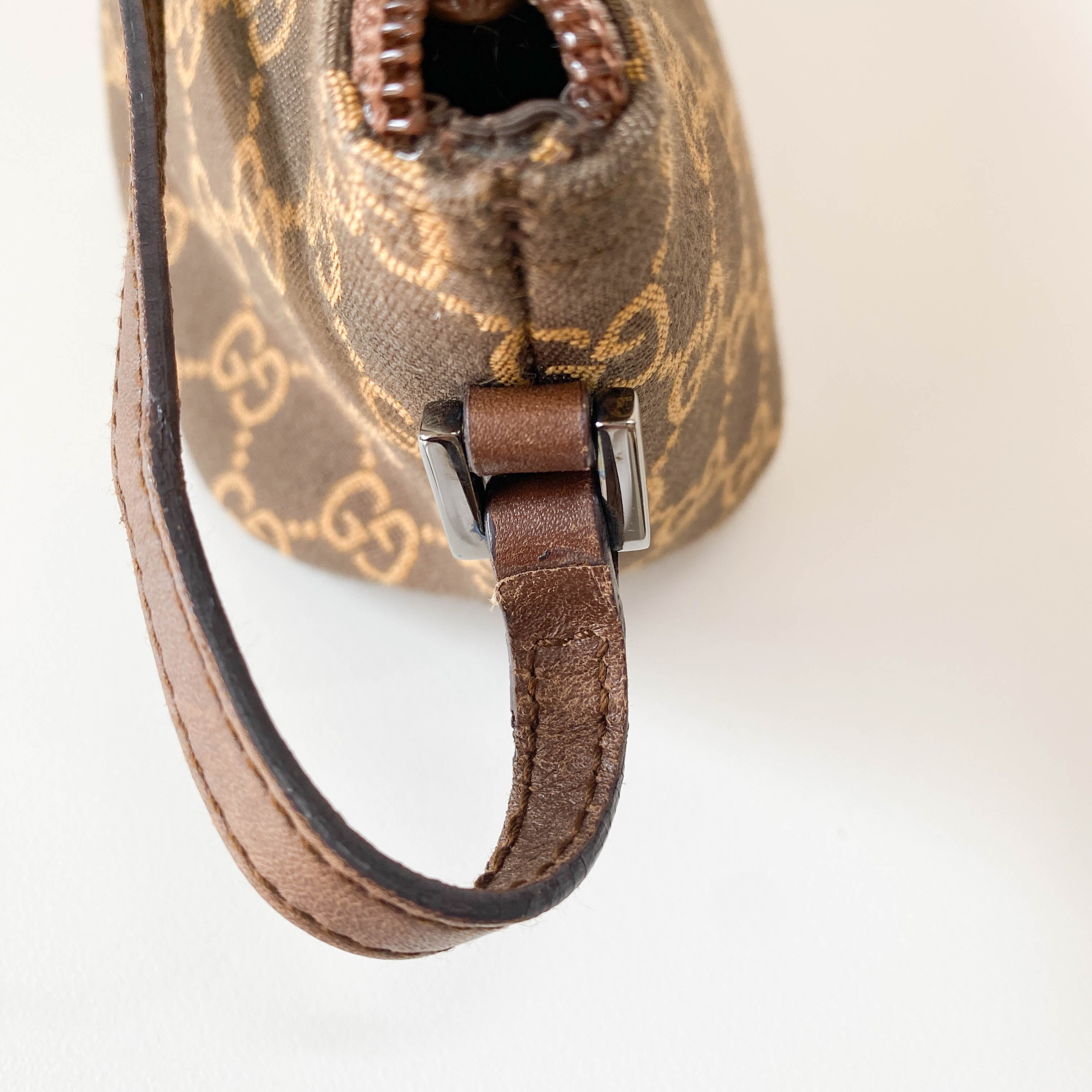 Boat Brown GG Canvas Pouch