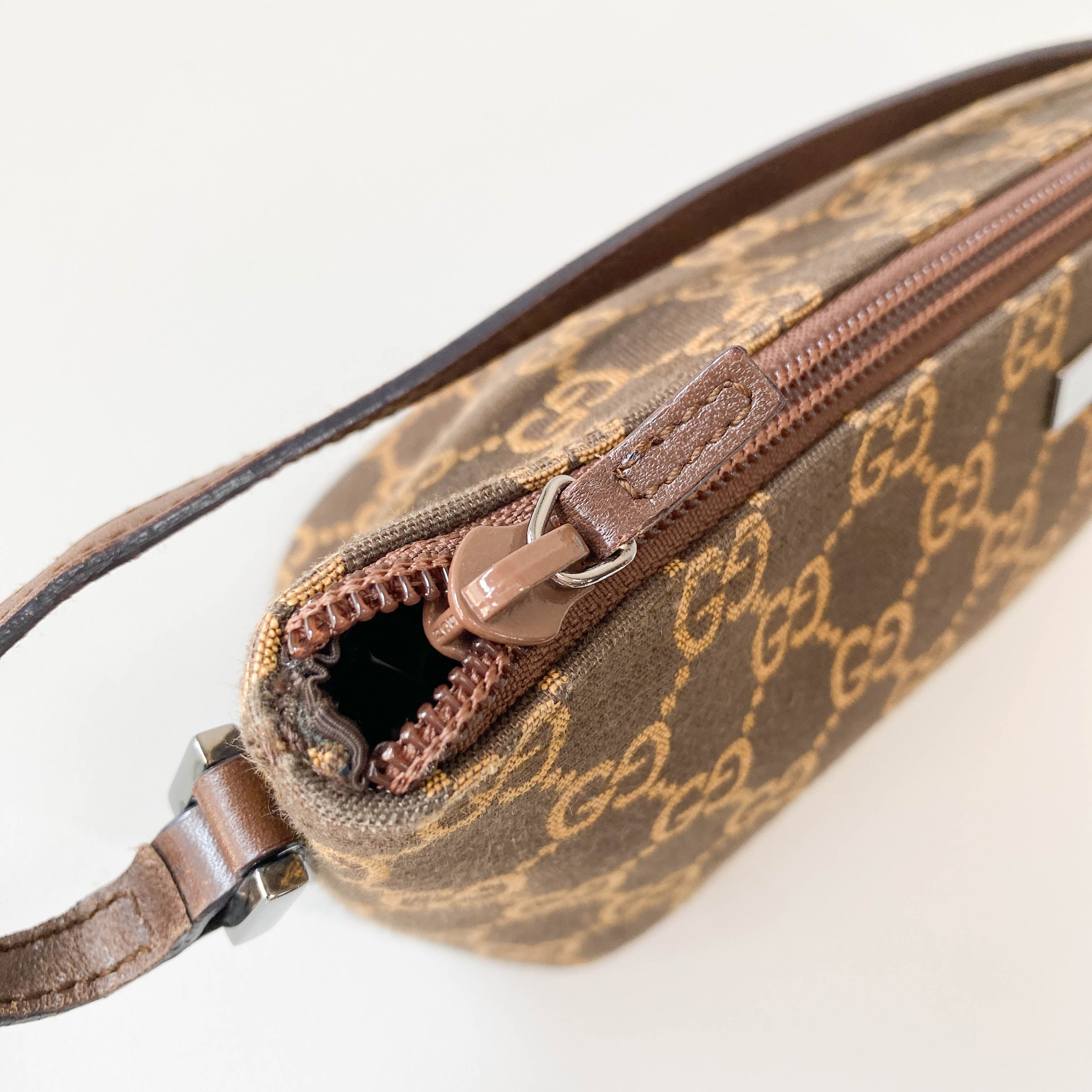 Boat Brown GG Canvas Pouch