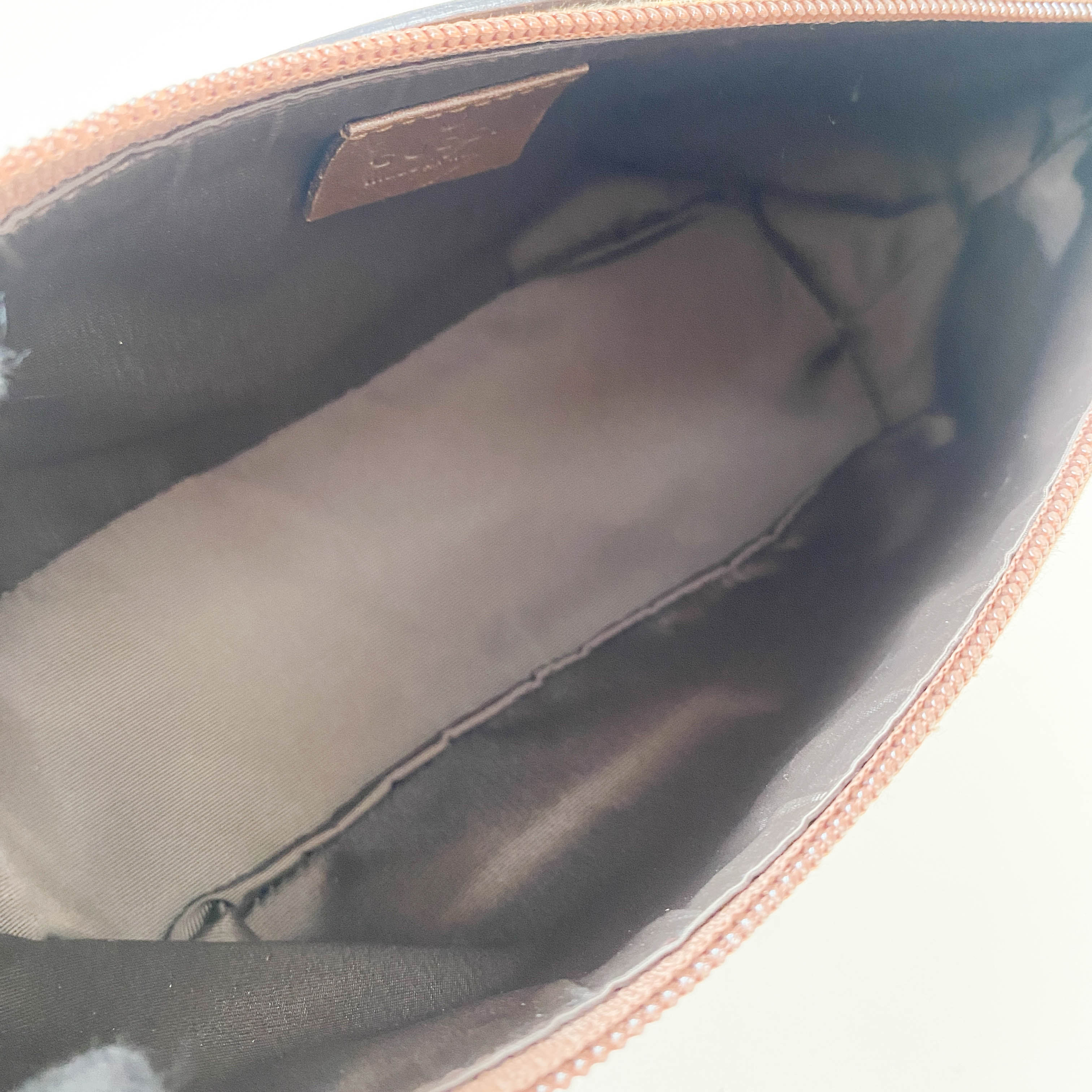 Boat Brown GG Canvas Pouch