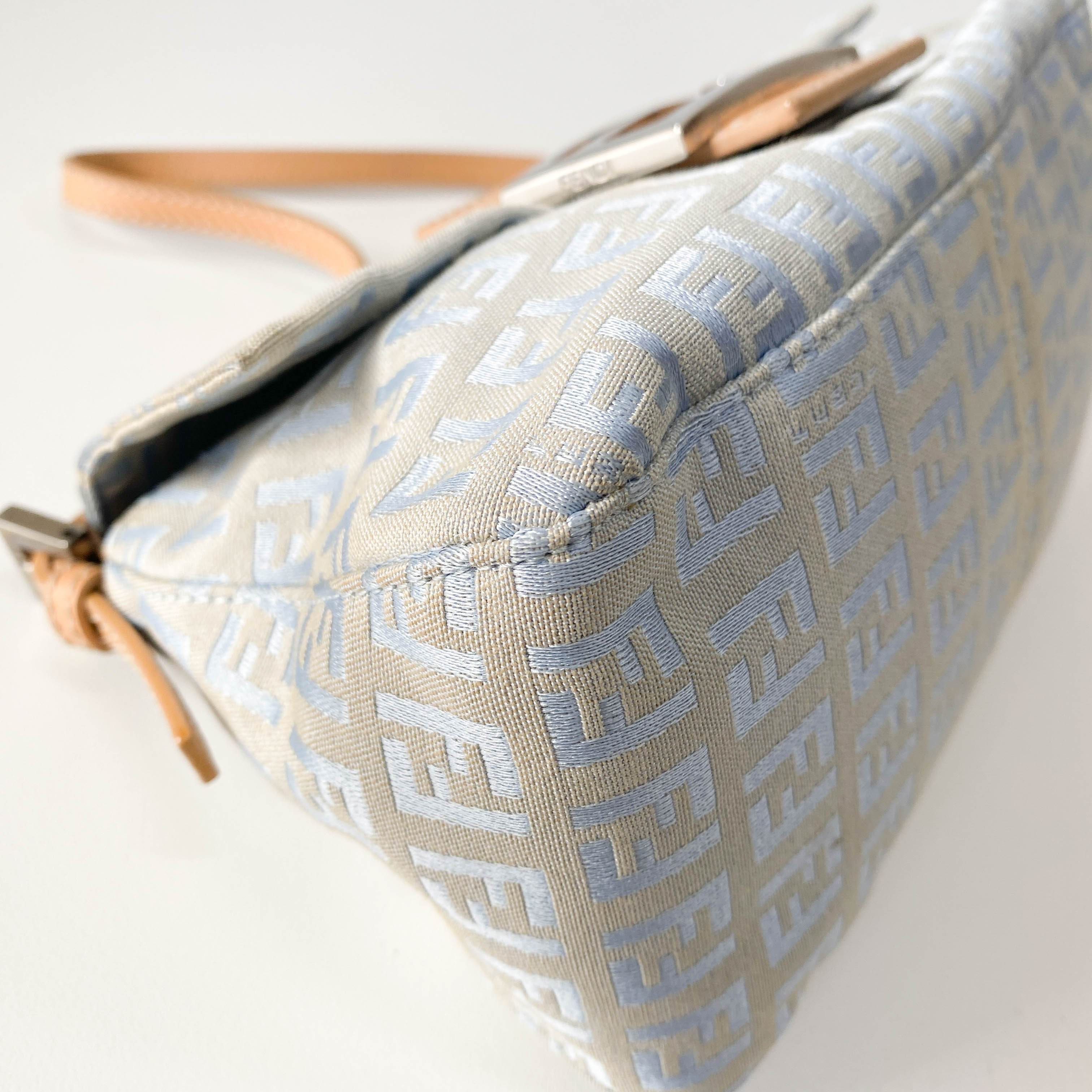 Mini Mamma Baguette Zucchino Light Blue Shoulder Bag