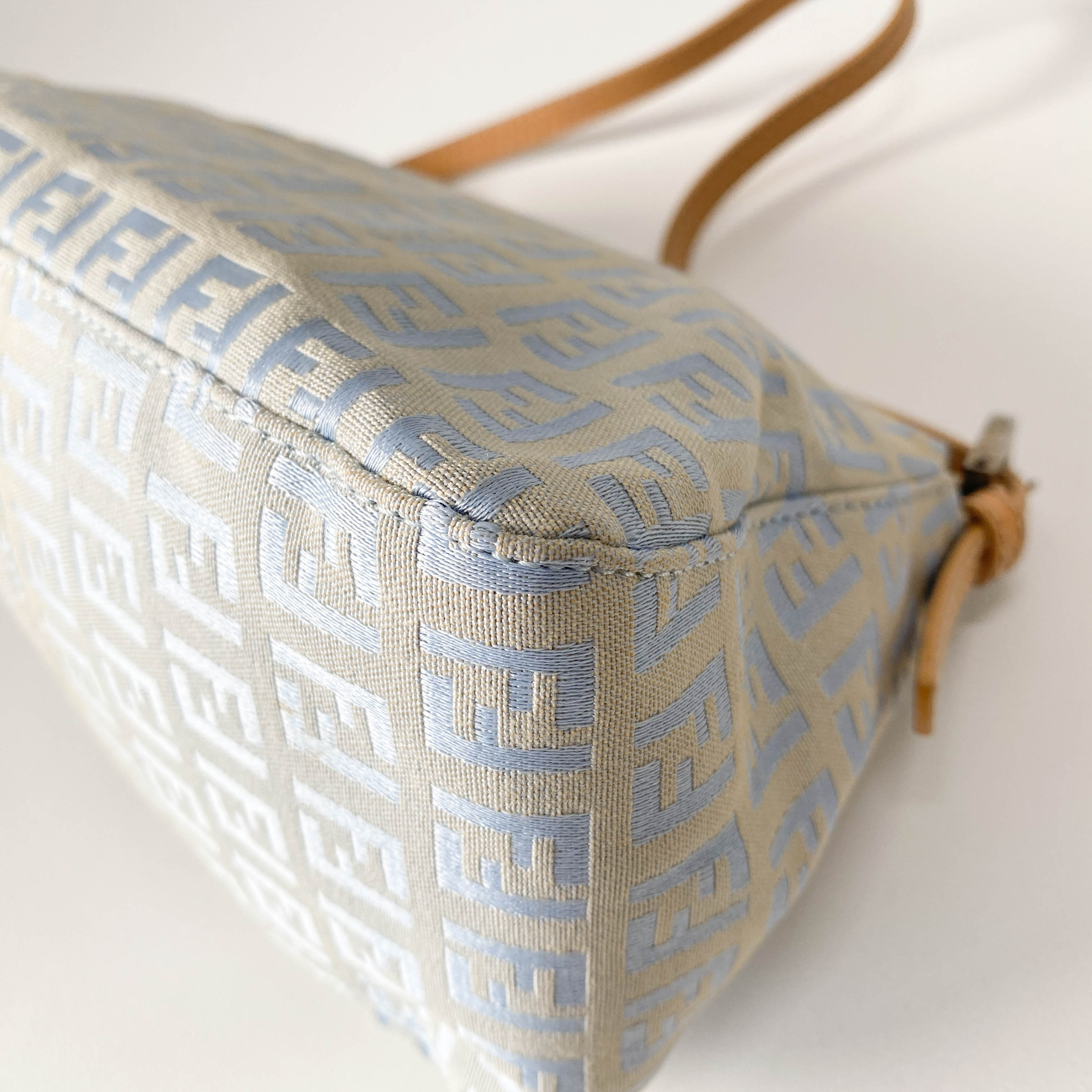 Mini Mamma Baguette Zucchino Light Blue Shoulder Bag