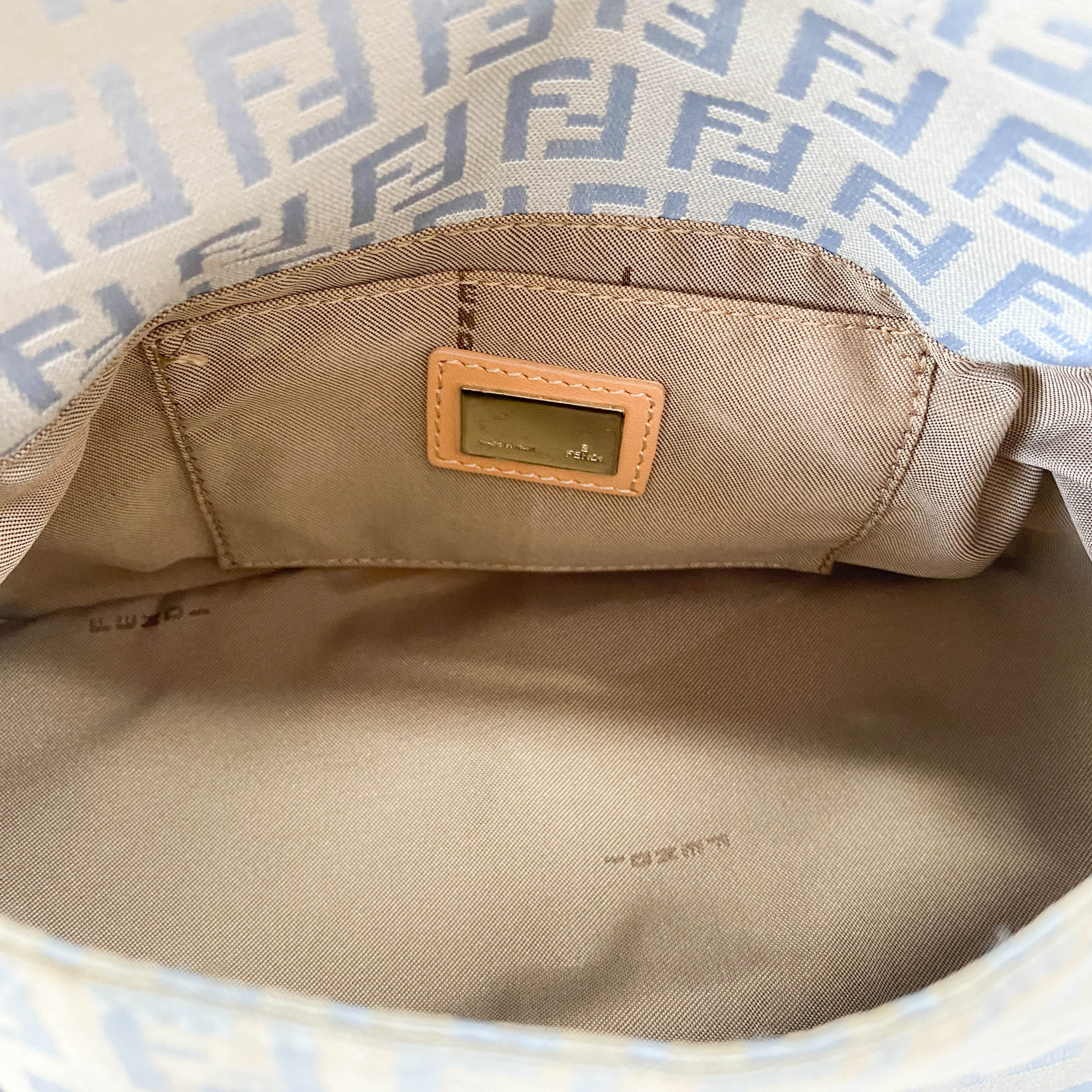 Mini Mamma Baguette Zucchino Light Blue Shoulder Bag