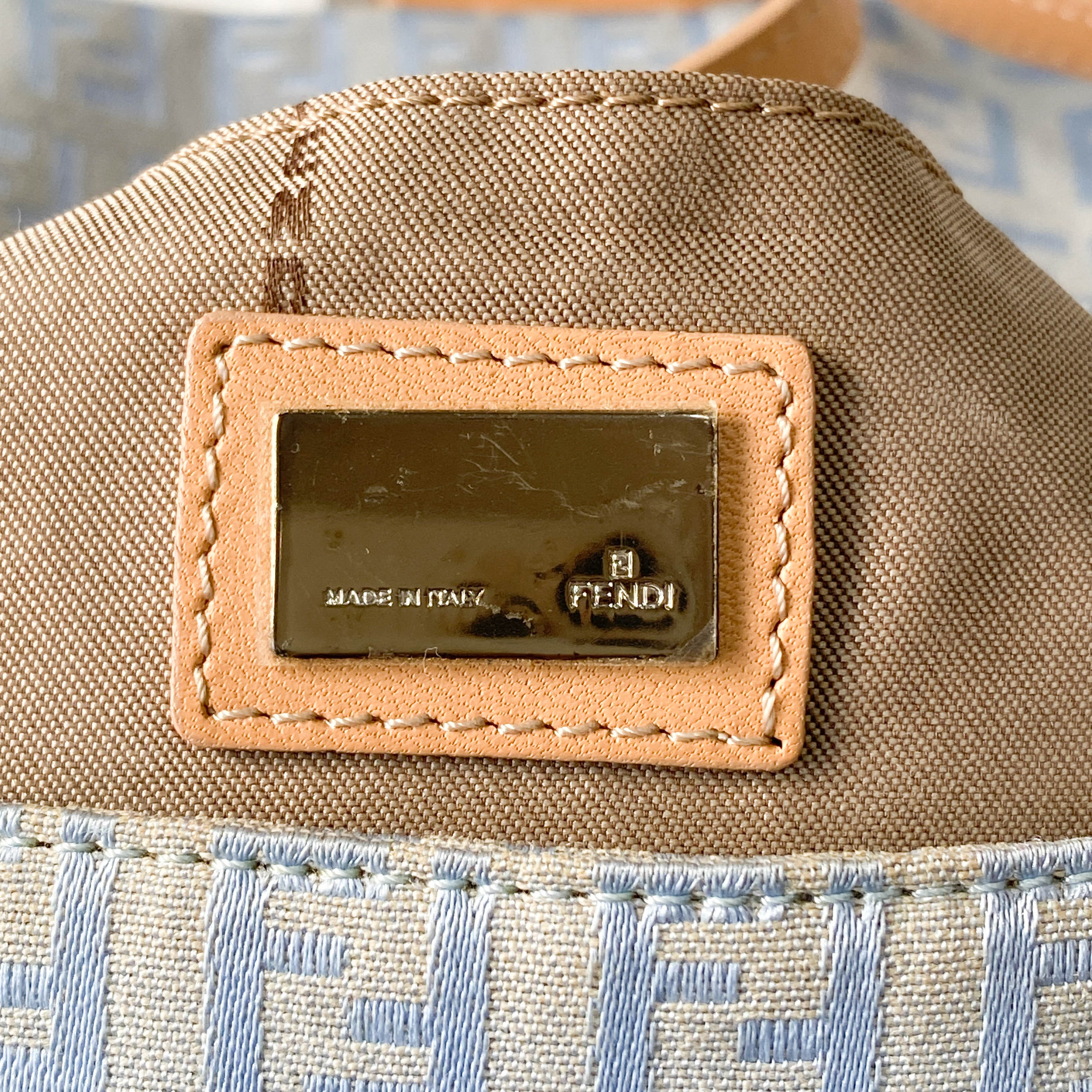 Mini Mamma Baguette Zucchino Light Blue Shoulder Bag