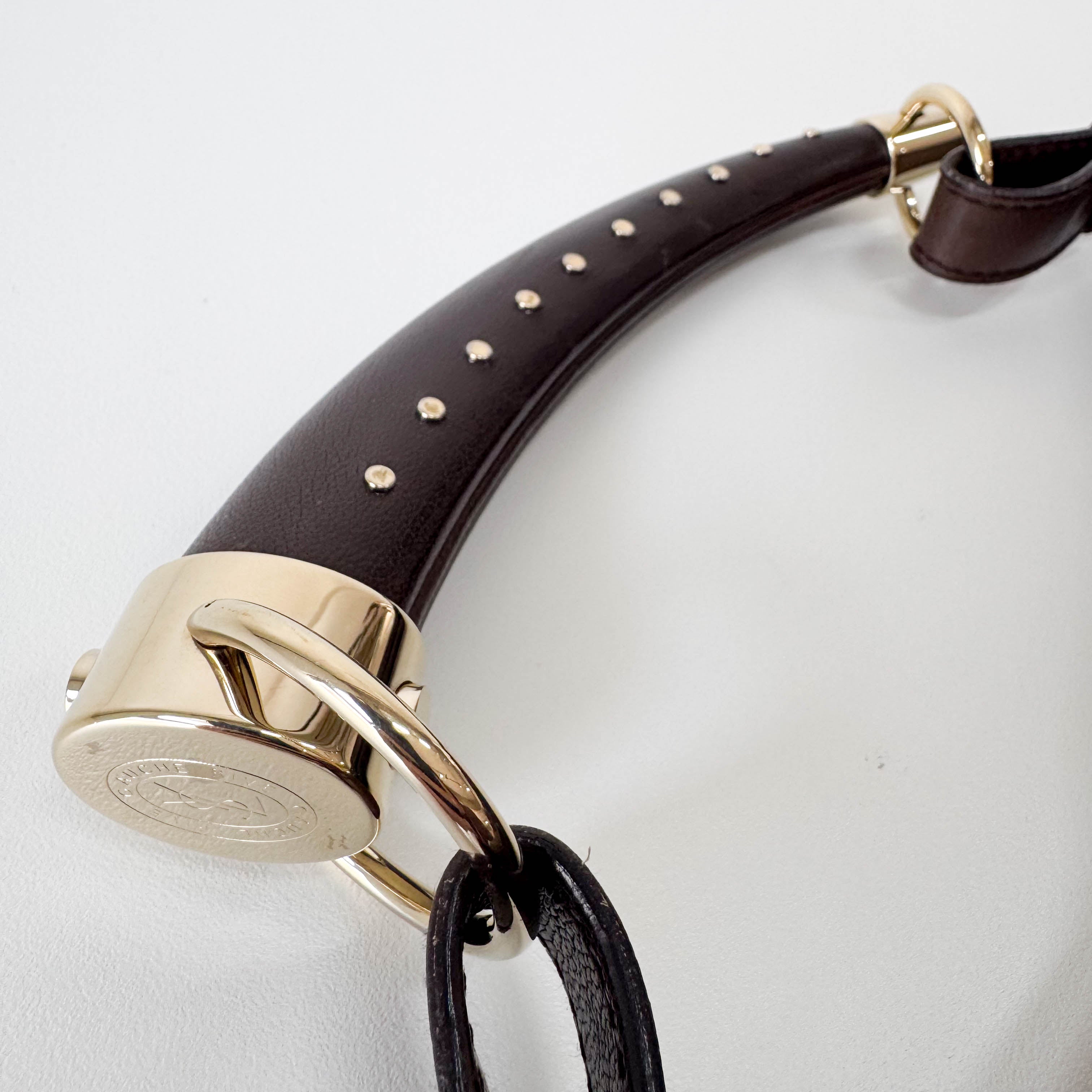 YSL rive gauche Mombasa Brown Suede Shoulder Bag