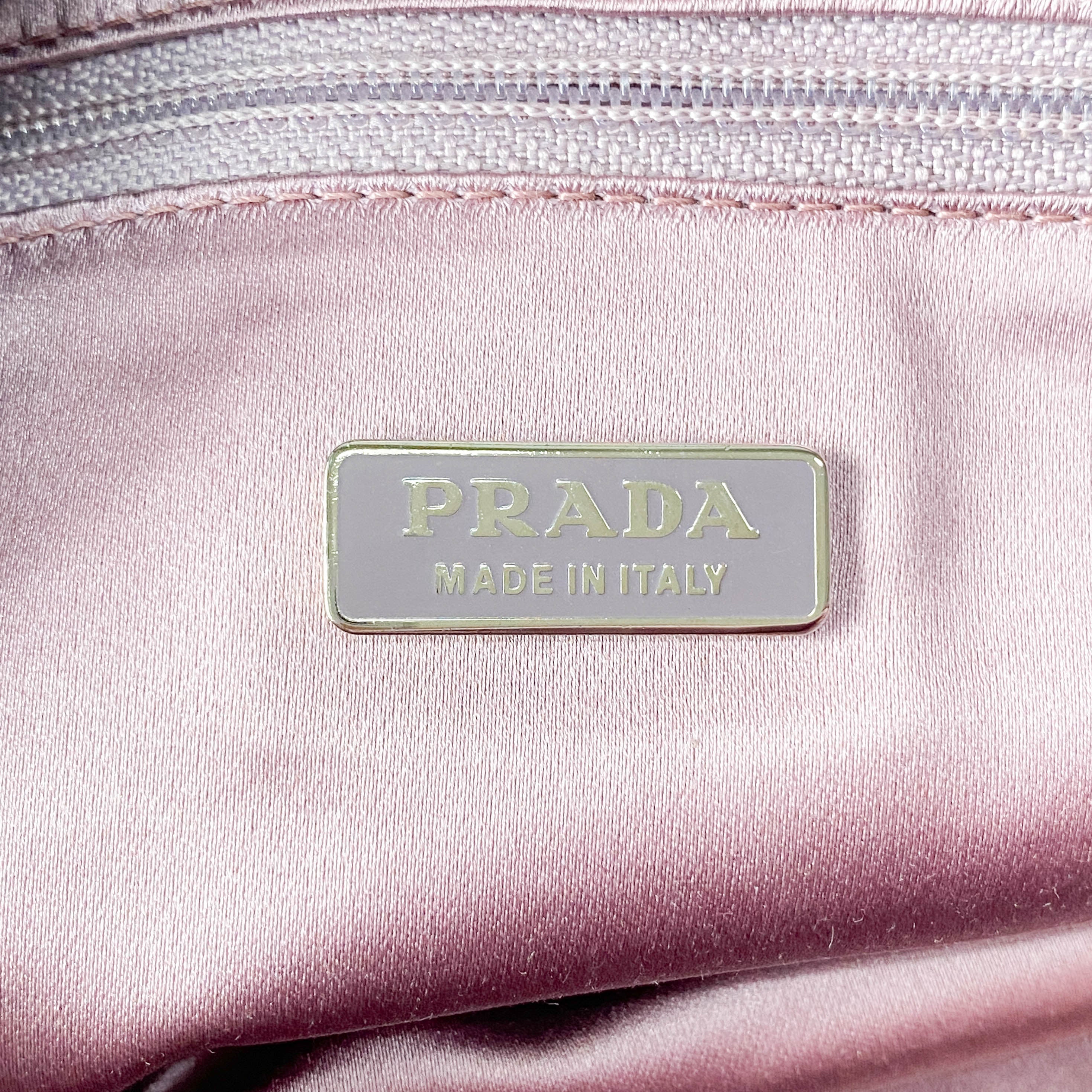 Mini Pink Satin Embroidered Handbag