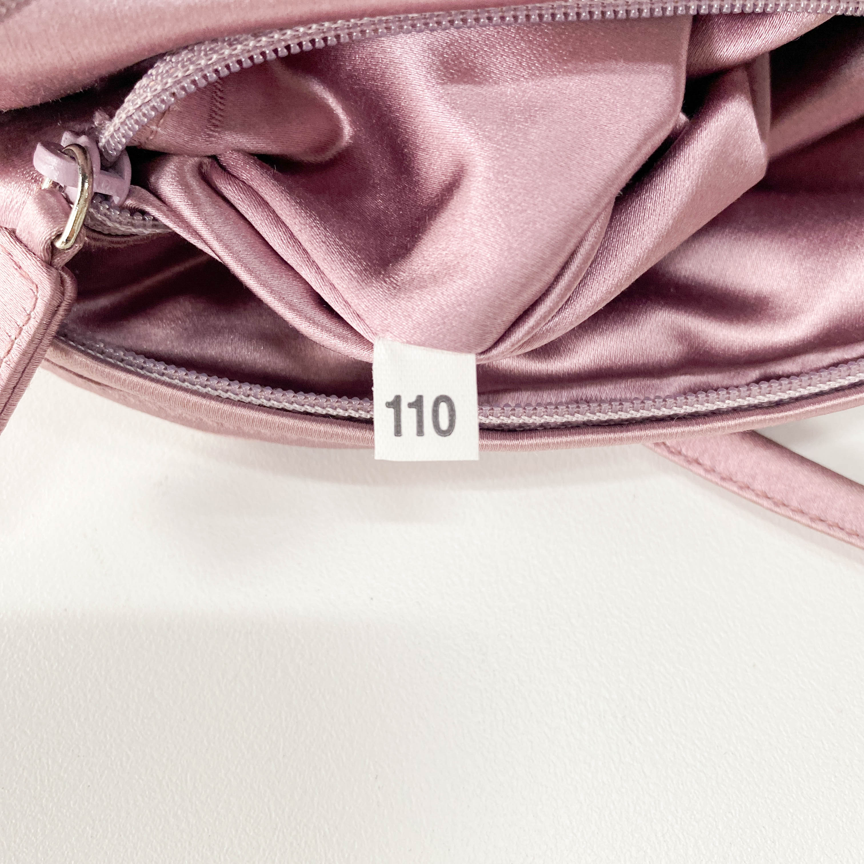 Mini Pink Satin Embroidered Handbag