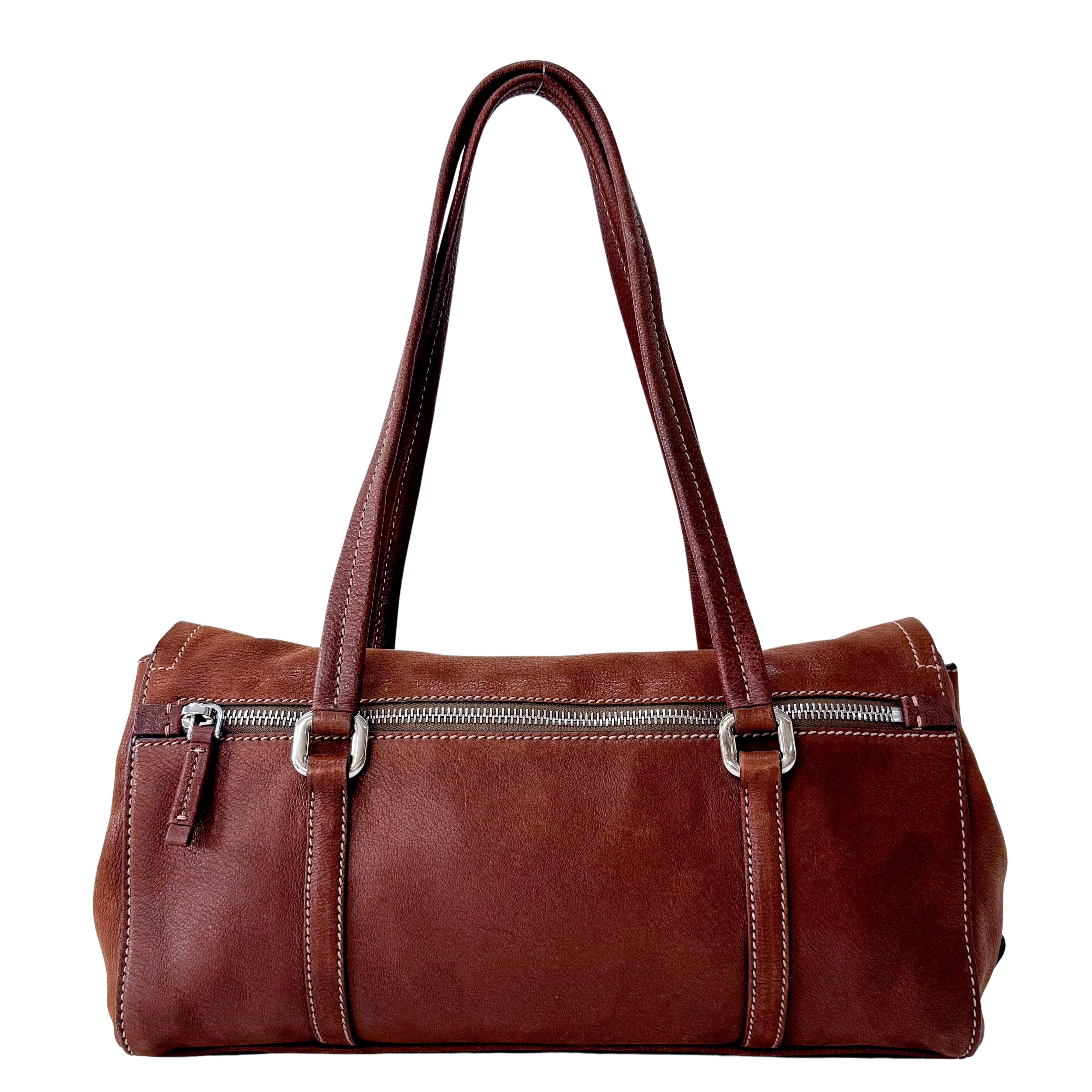 Brown Leather Shoulder Bag