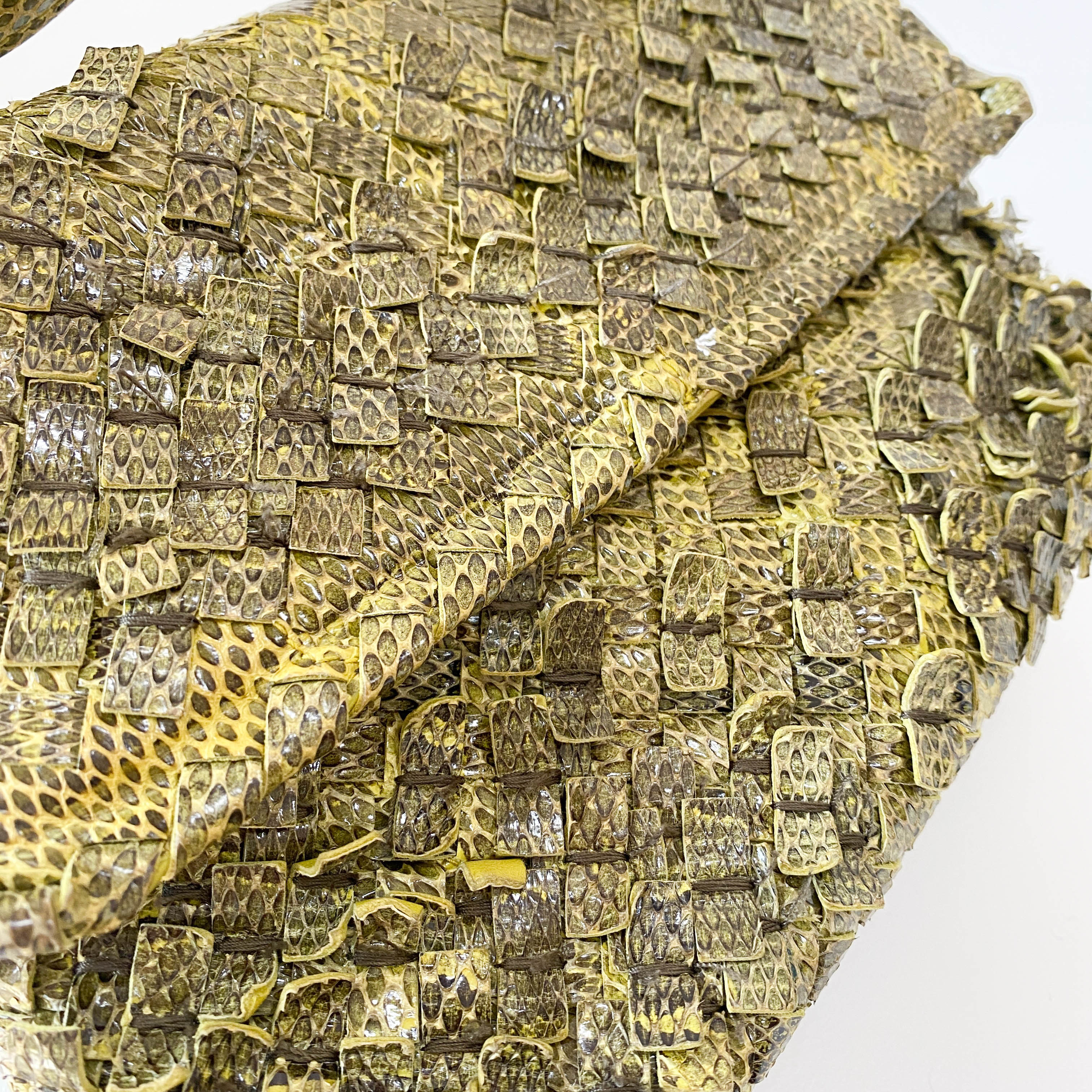 Intrecciato Green Leather Bag