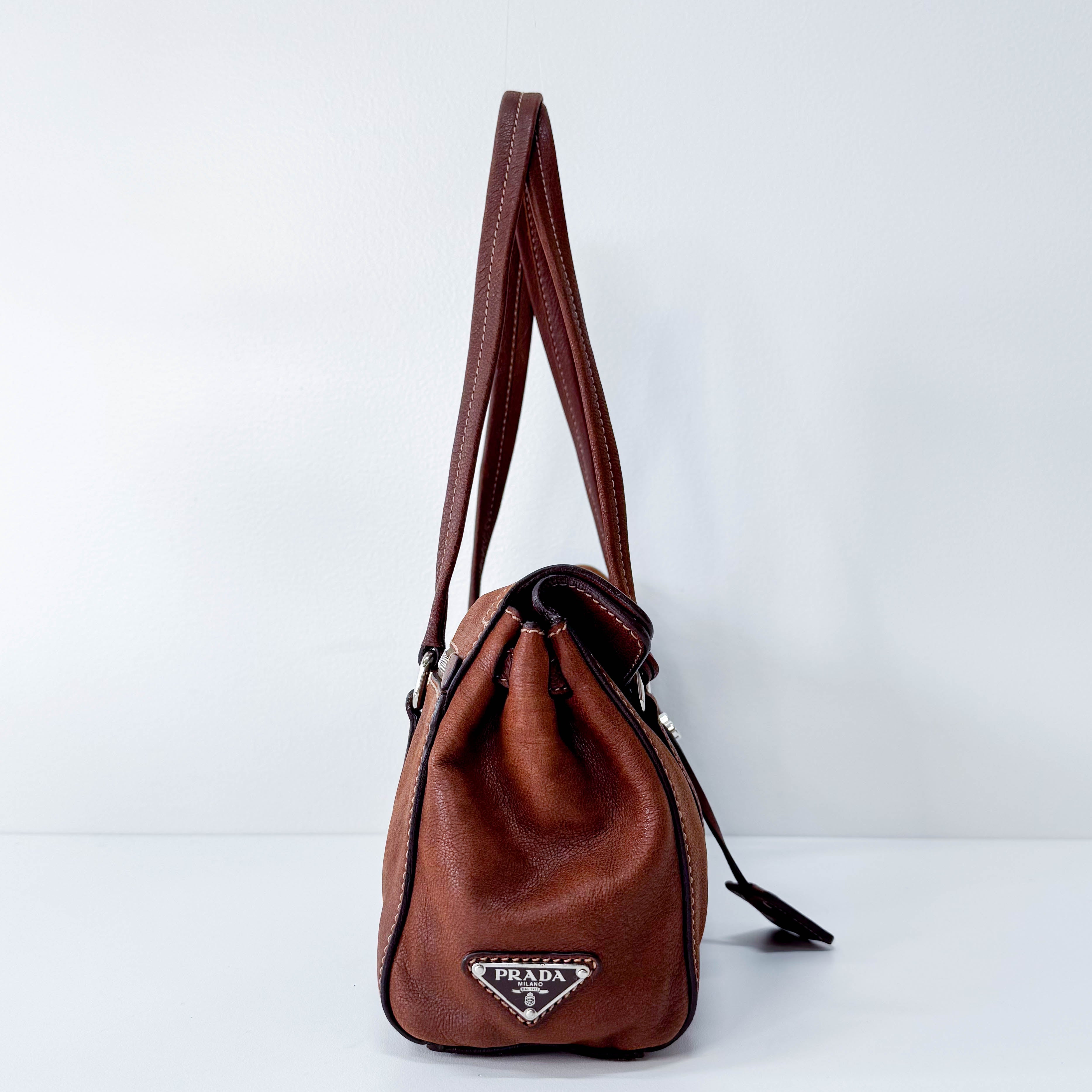 Brown Leather Shoulder Bag