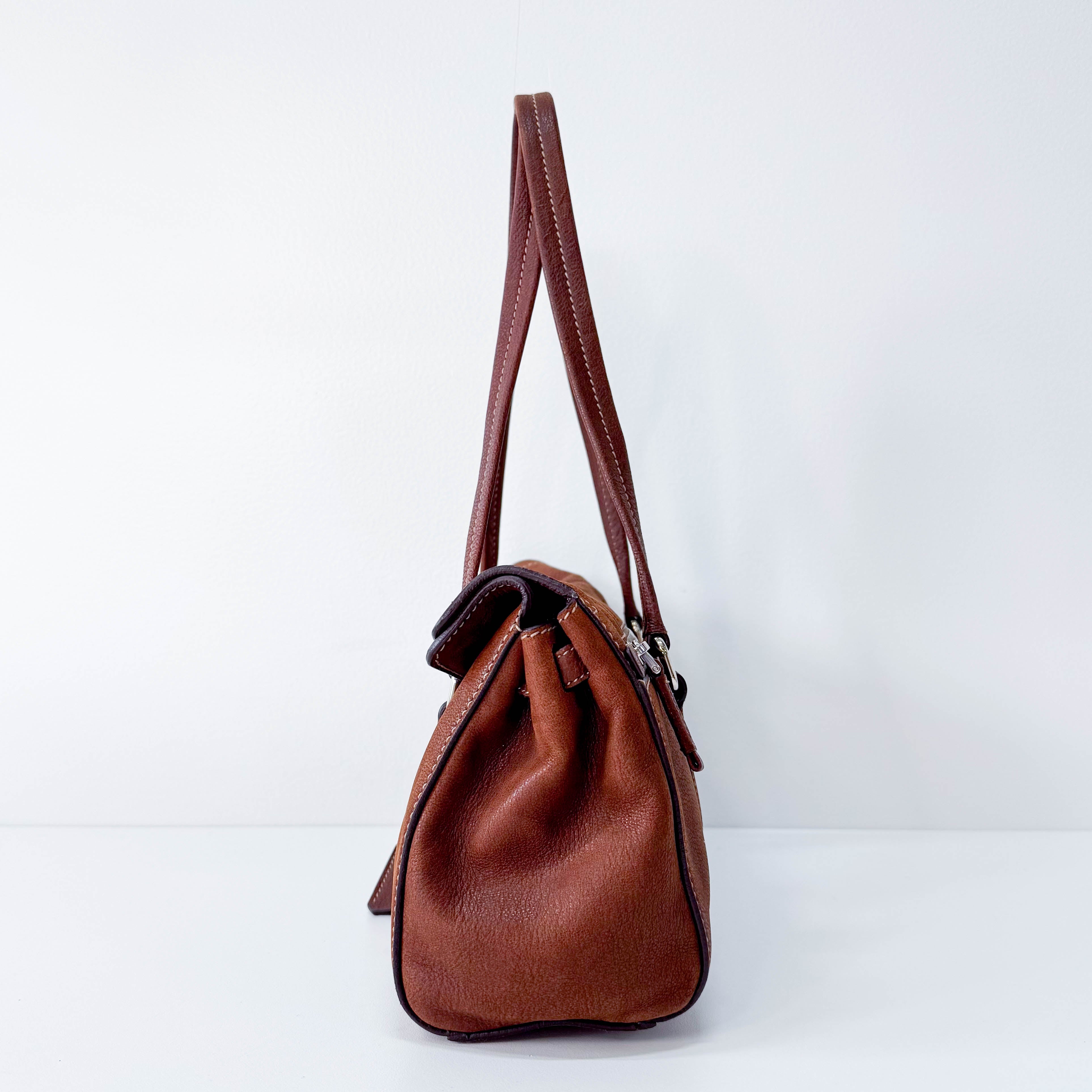 Brown Leather Shoulder Bag
