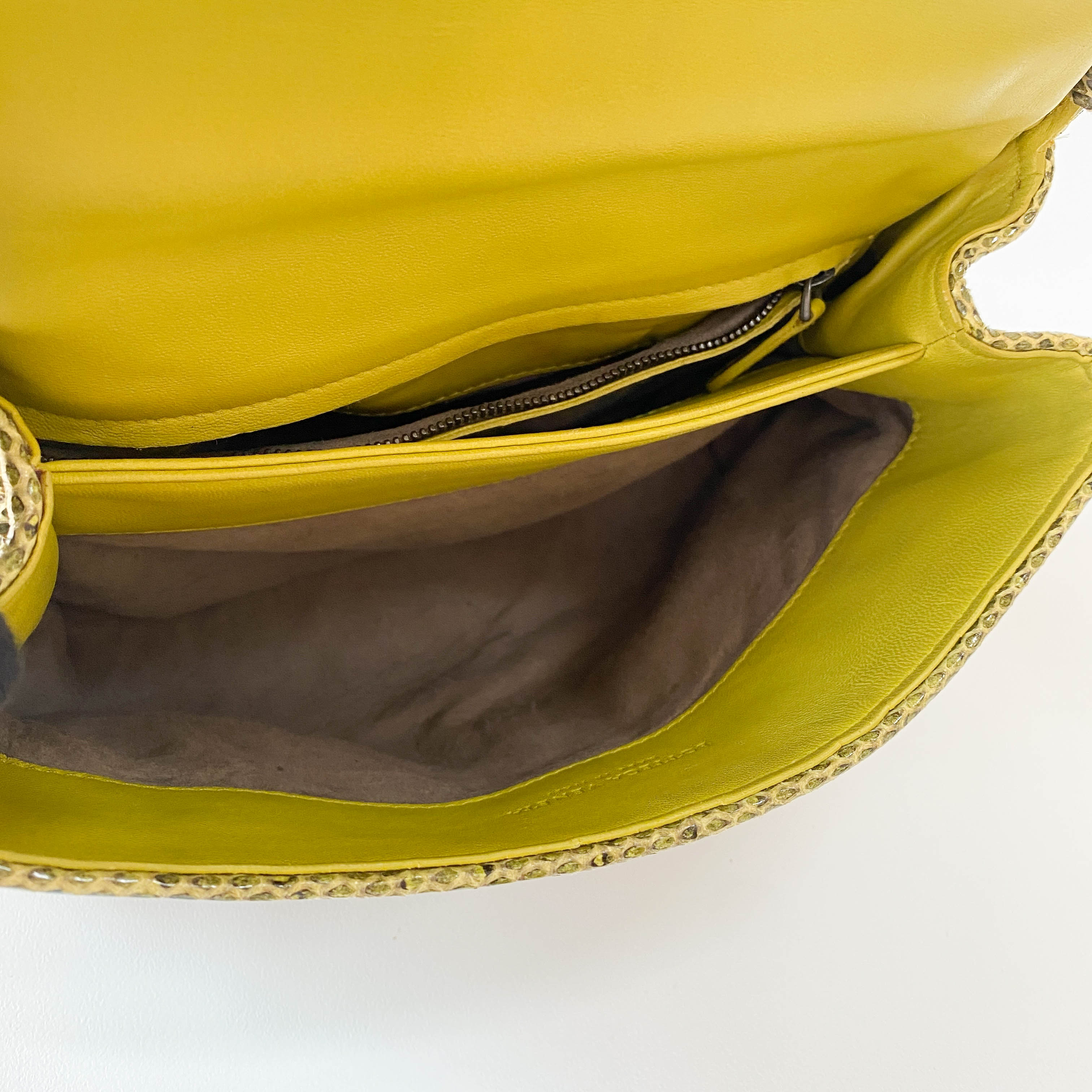 Intrecciato Green Leather Bag