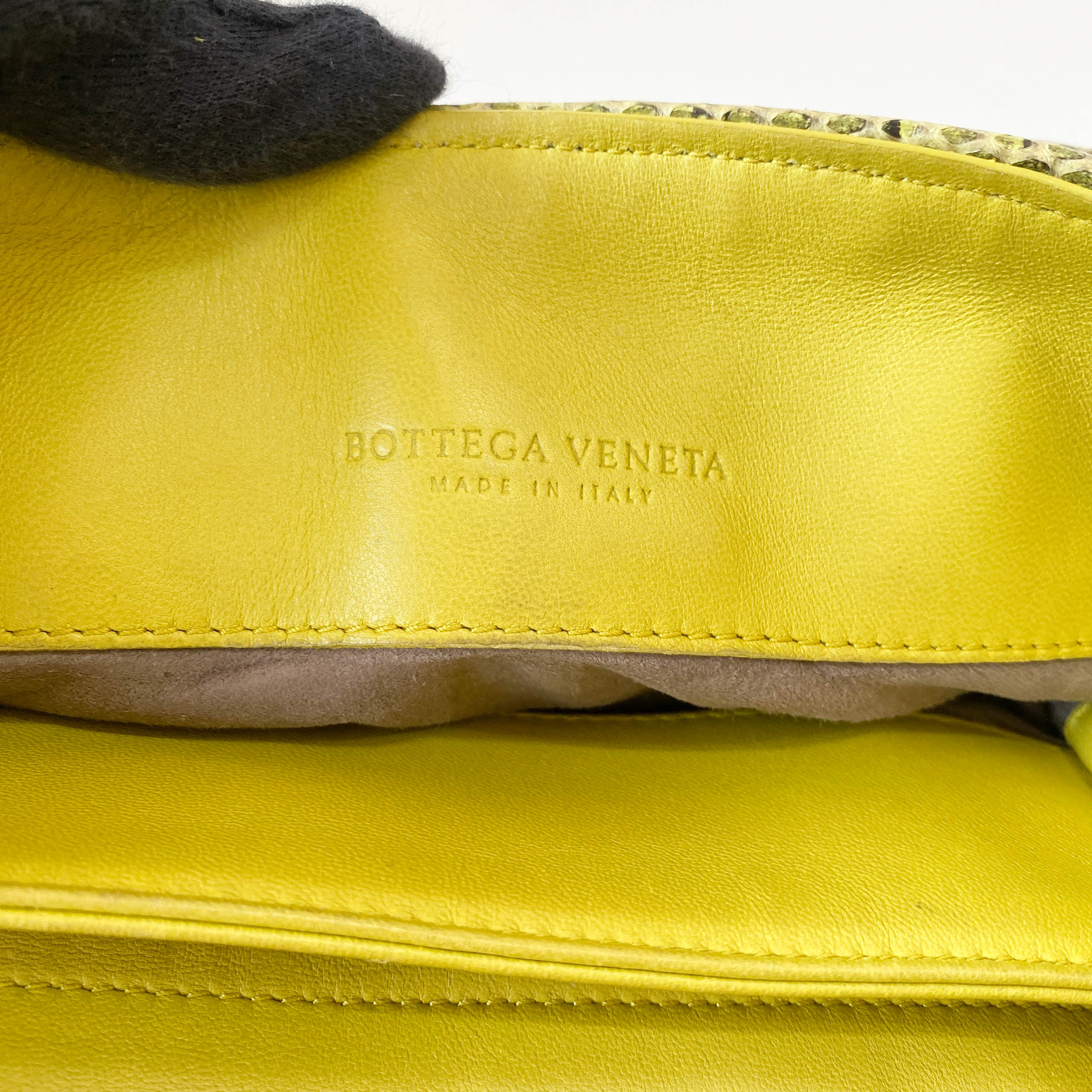 Intrecciato Green Leather Bag