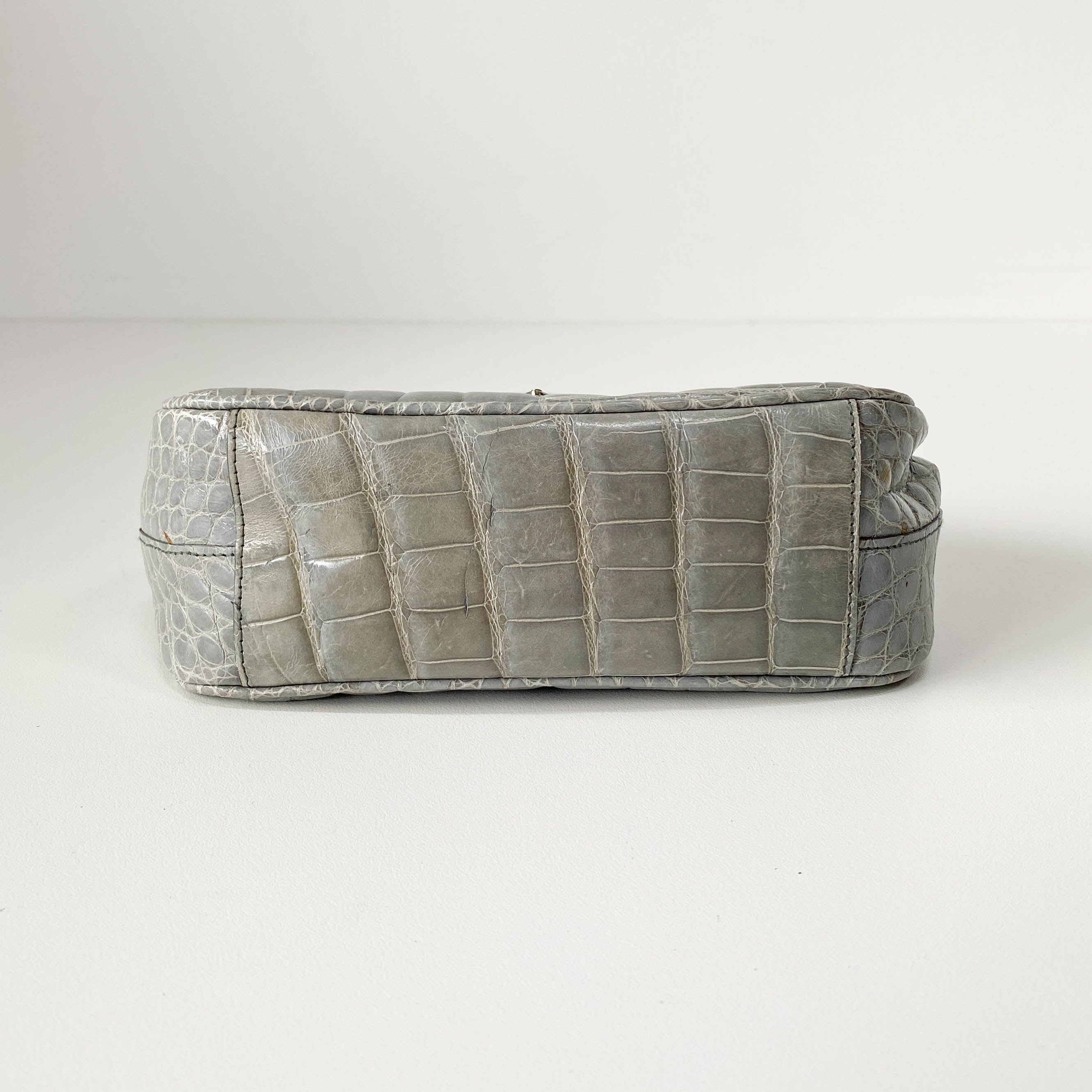 Mini Grey Leather Handbag