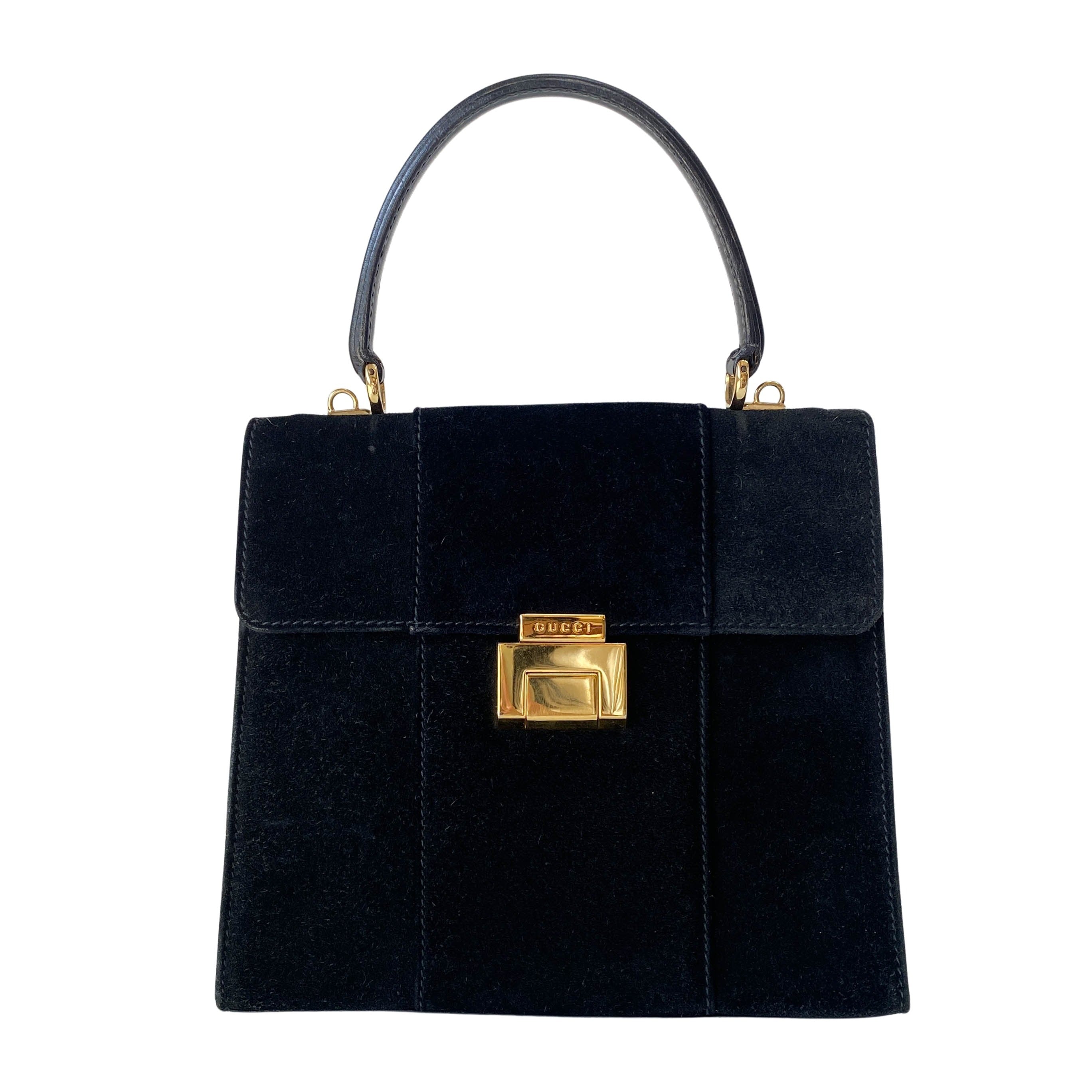Black Suede Handbag