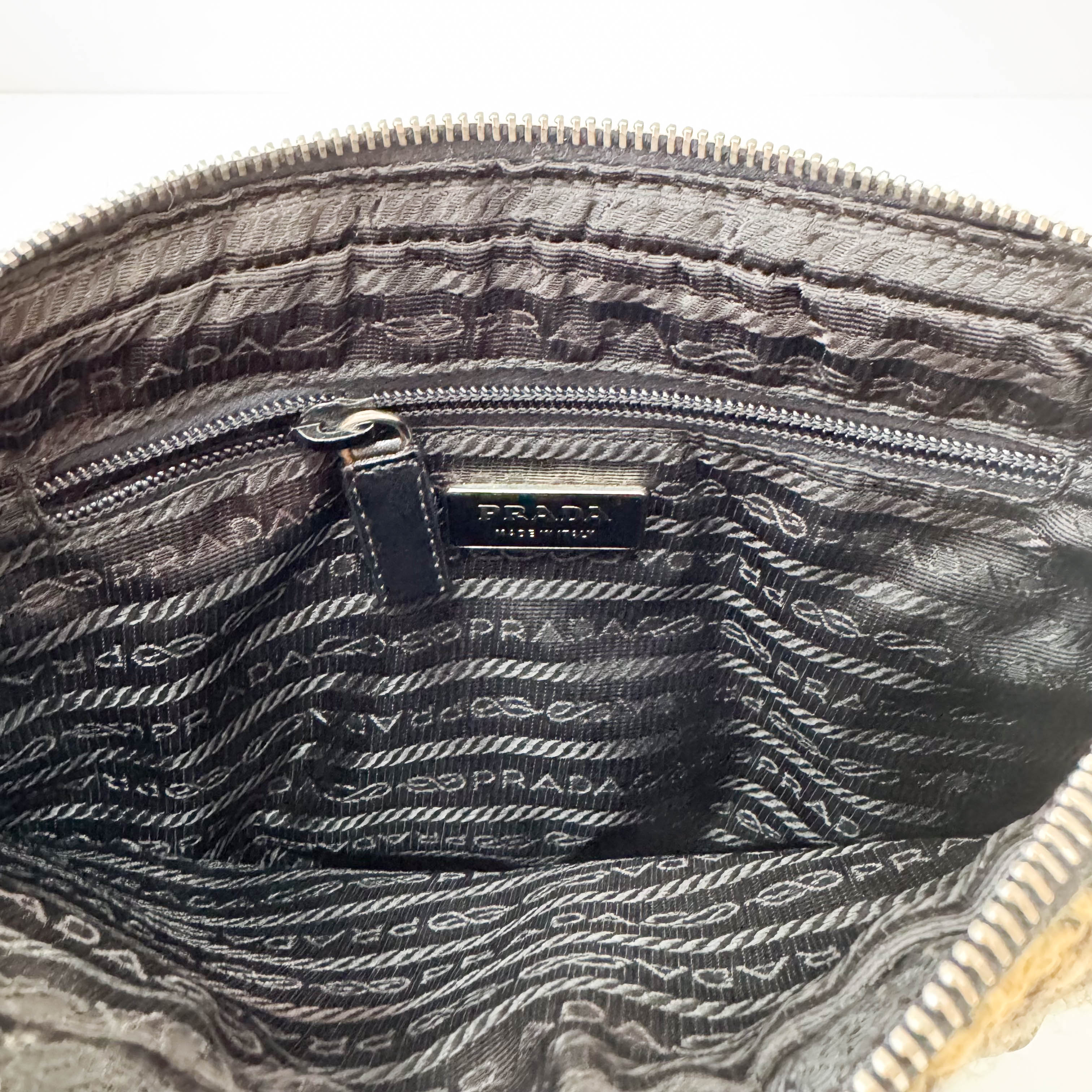 Tweed Black Leather Shoulder Bag
