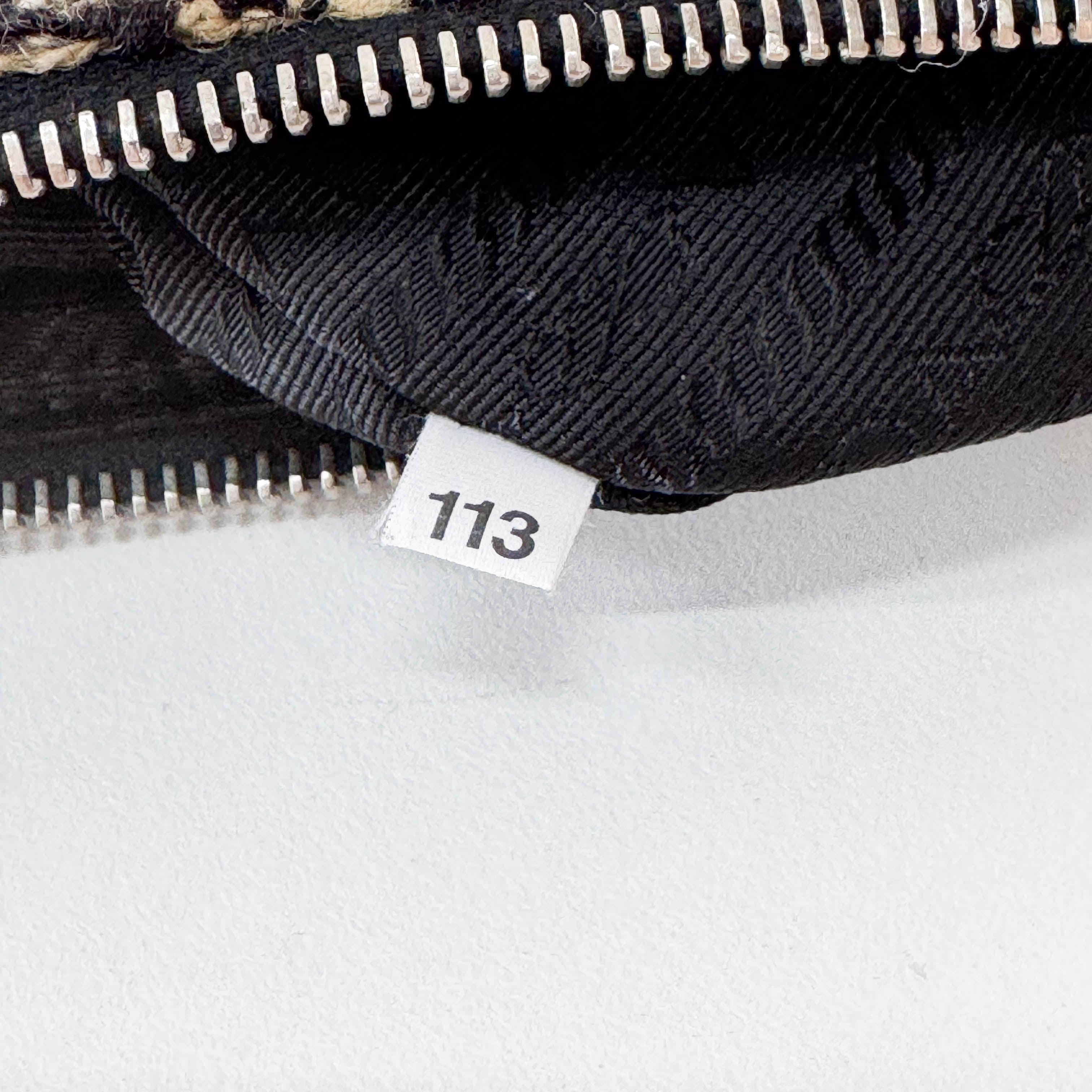 Tweed Black Leather Shoulder Bag