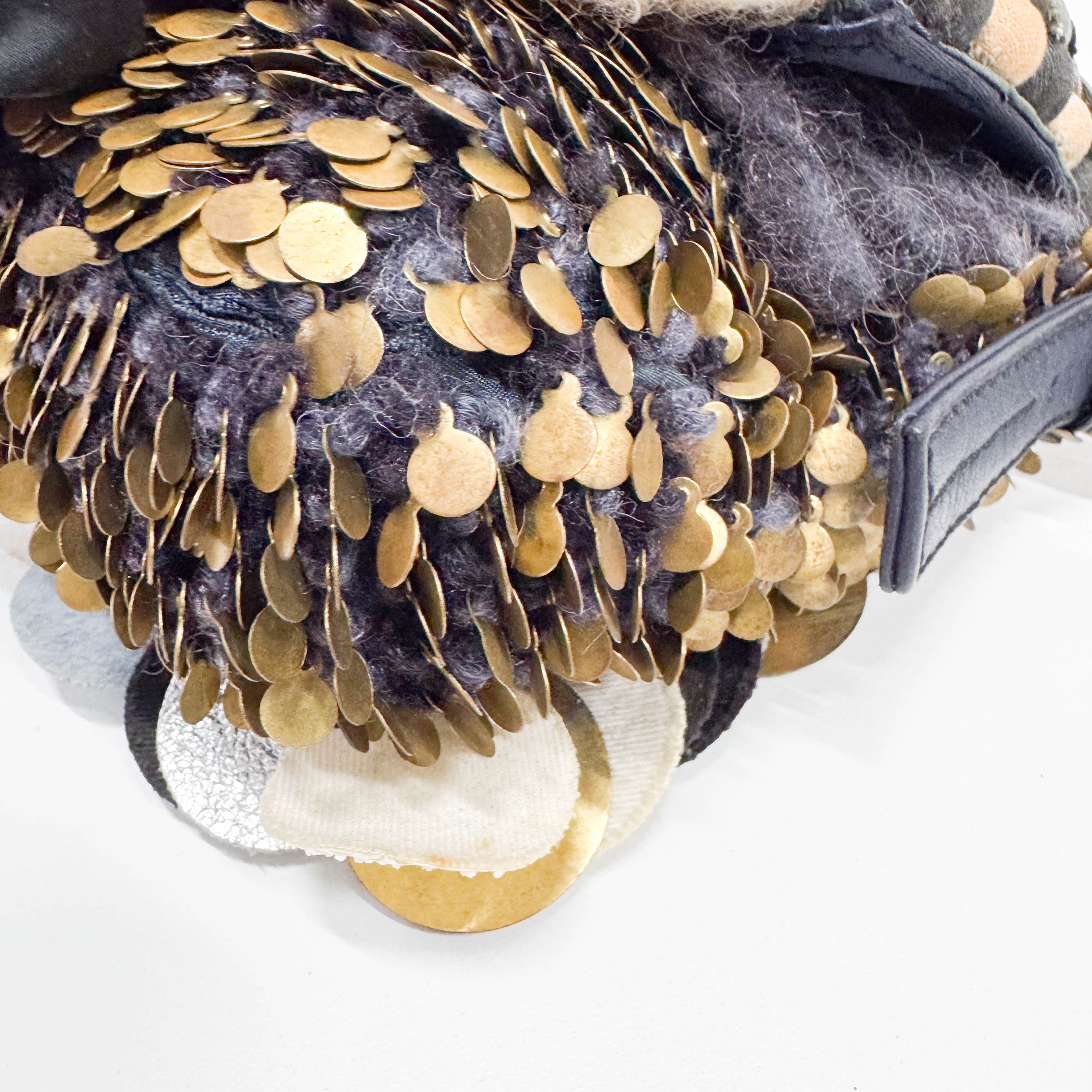 Baguette Multi-colour Wool & Sequin Shoulder Bag