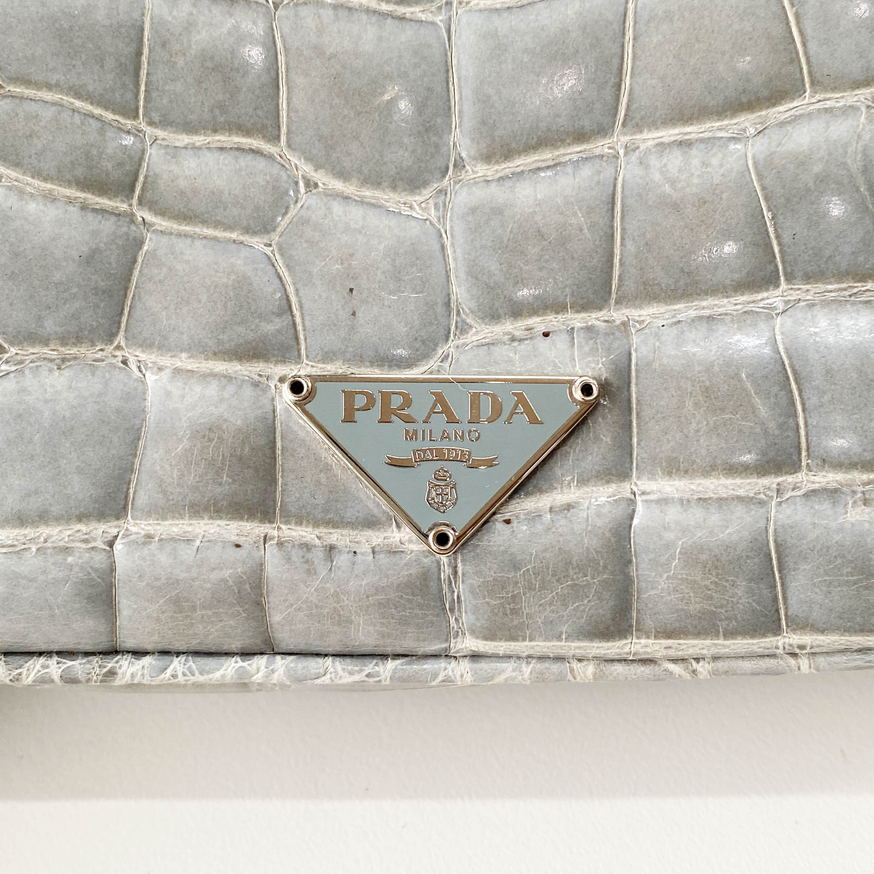 Mini Grey Leather Handbag