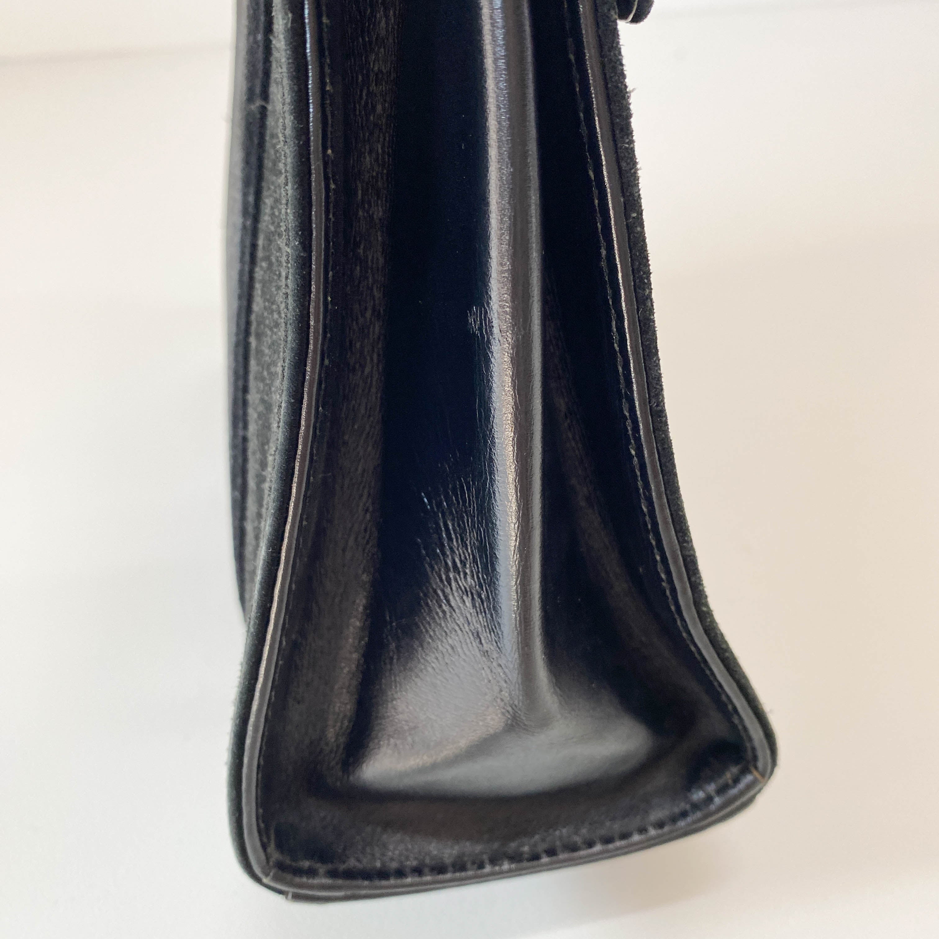 Black Suede Handbag