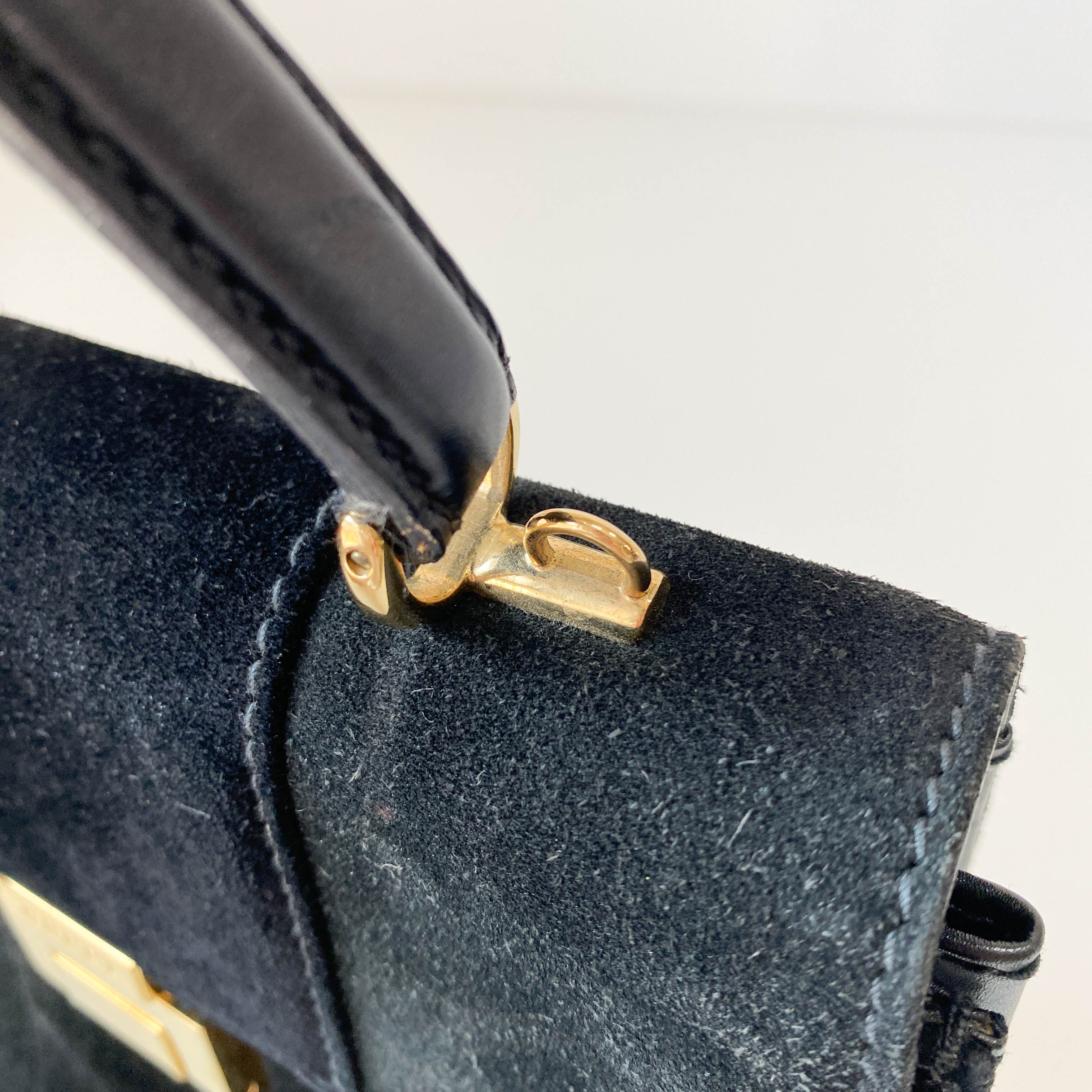 Black Suede Handbag