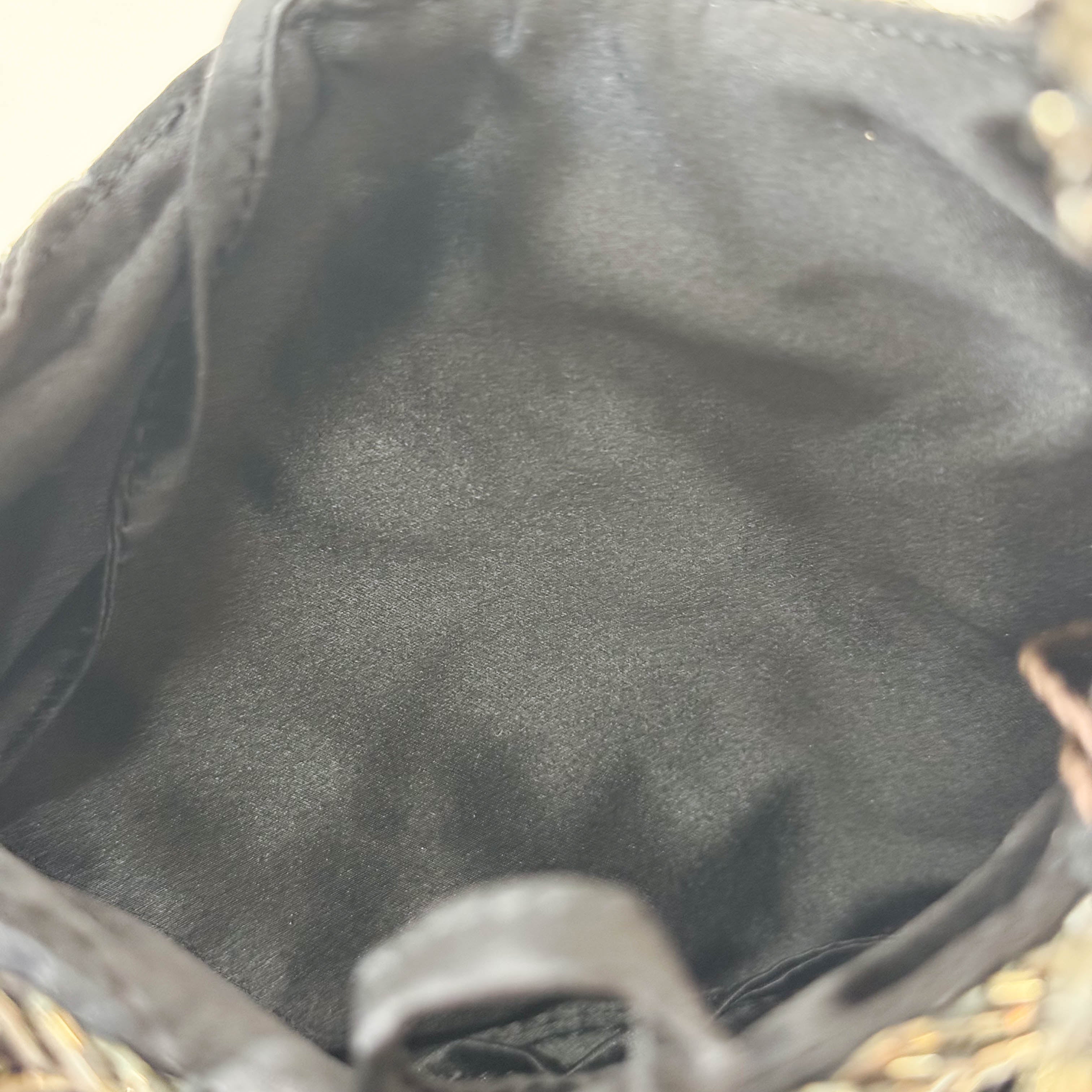 Archive Black Satin and Beads Handbag