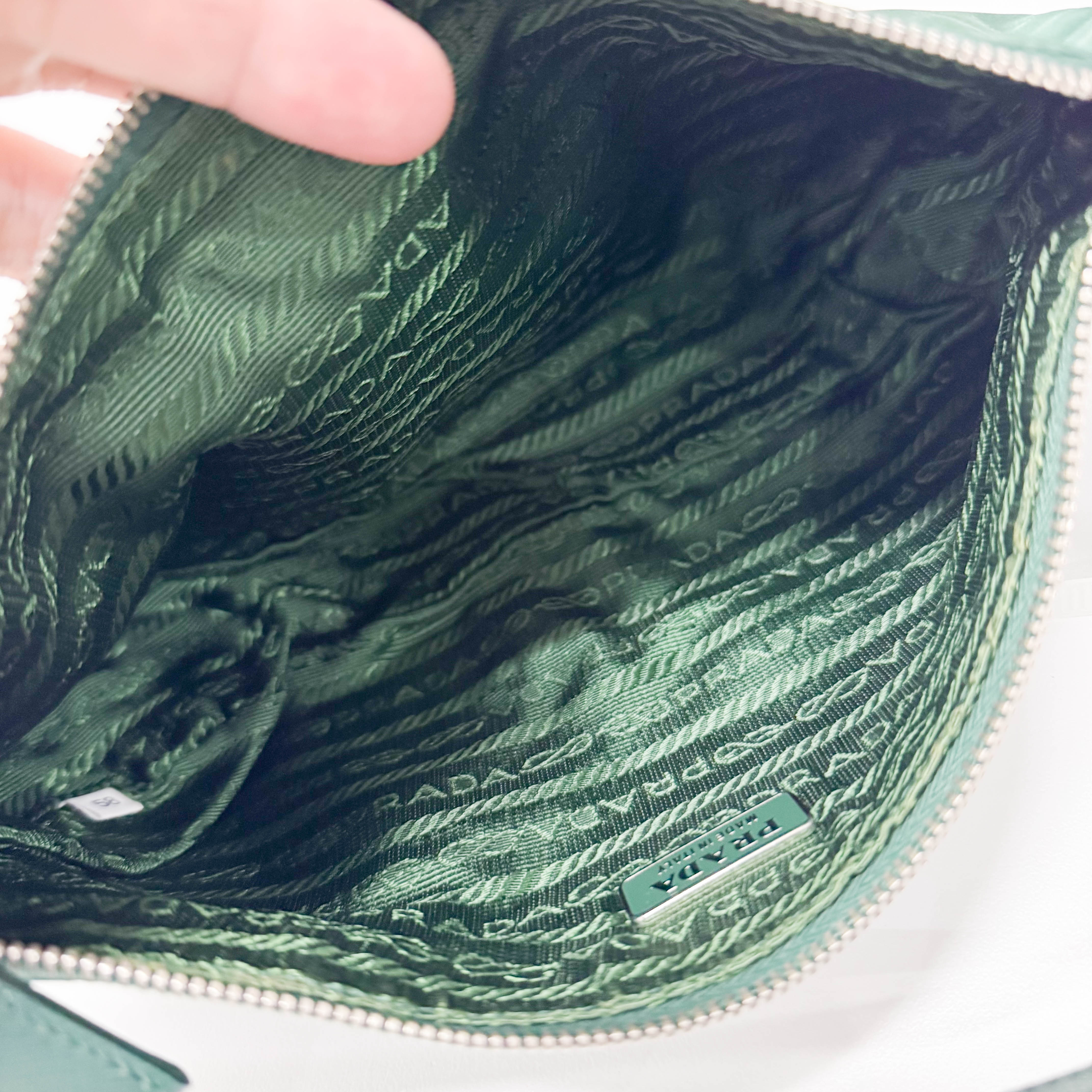 Green Nylon Shoulder Bag