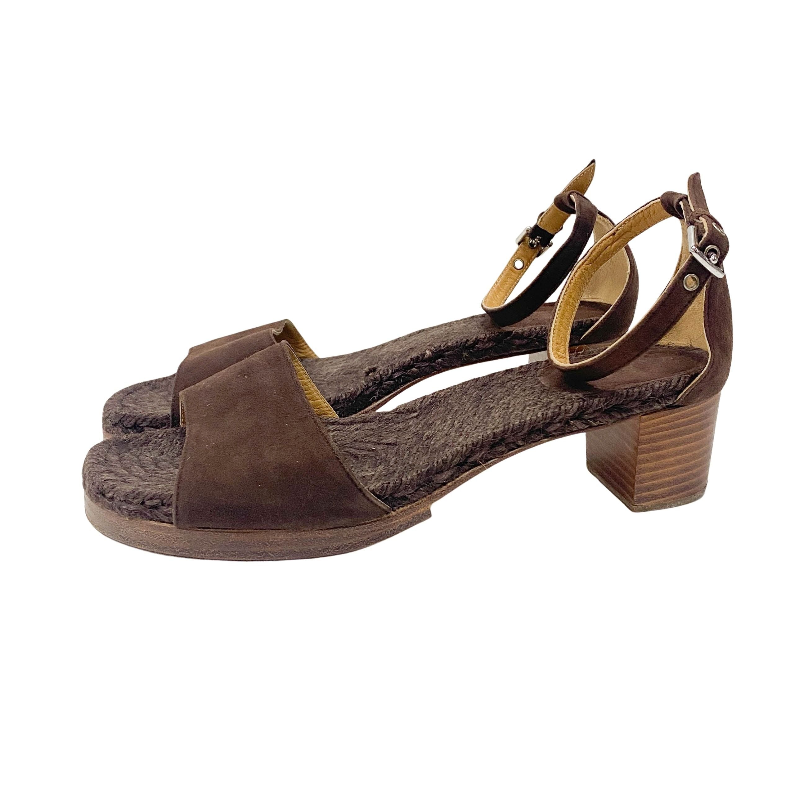 Brown Suede Sandal 37
