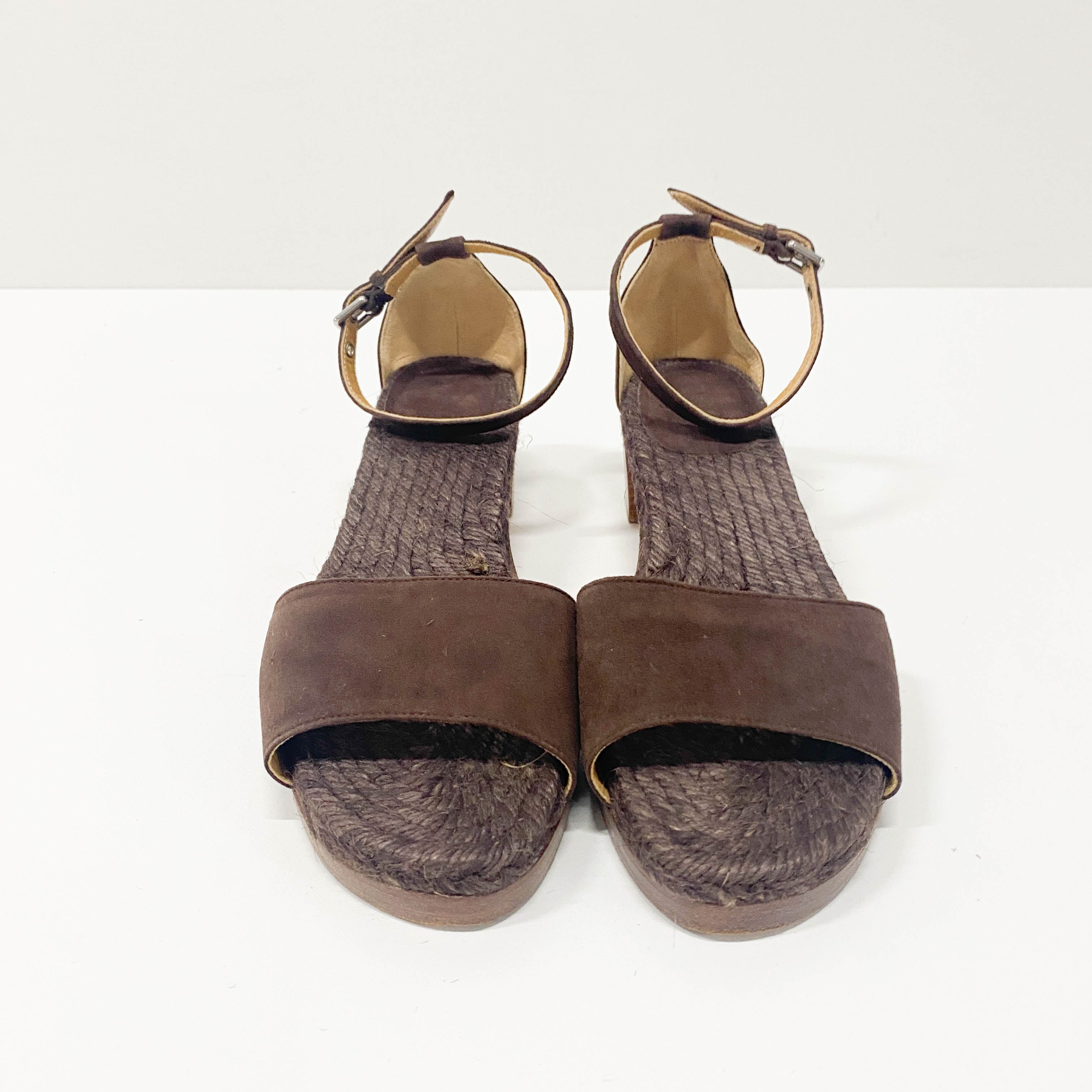 Brown Suede Sandal 37