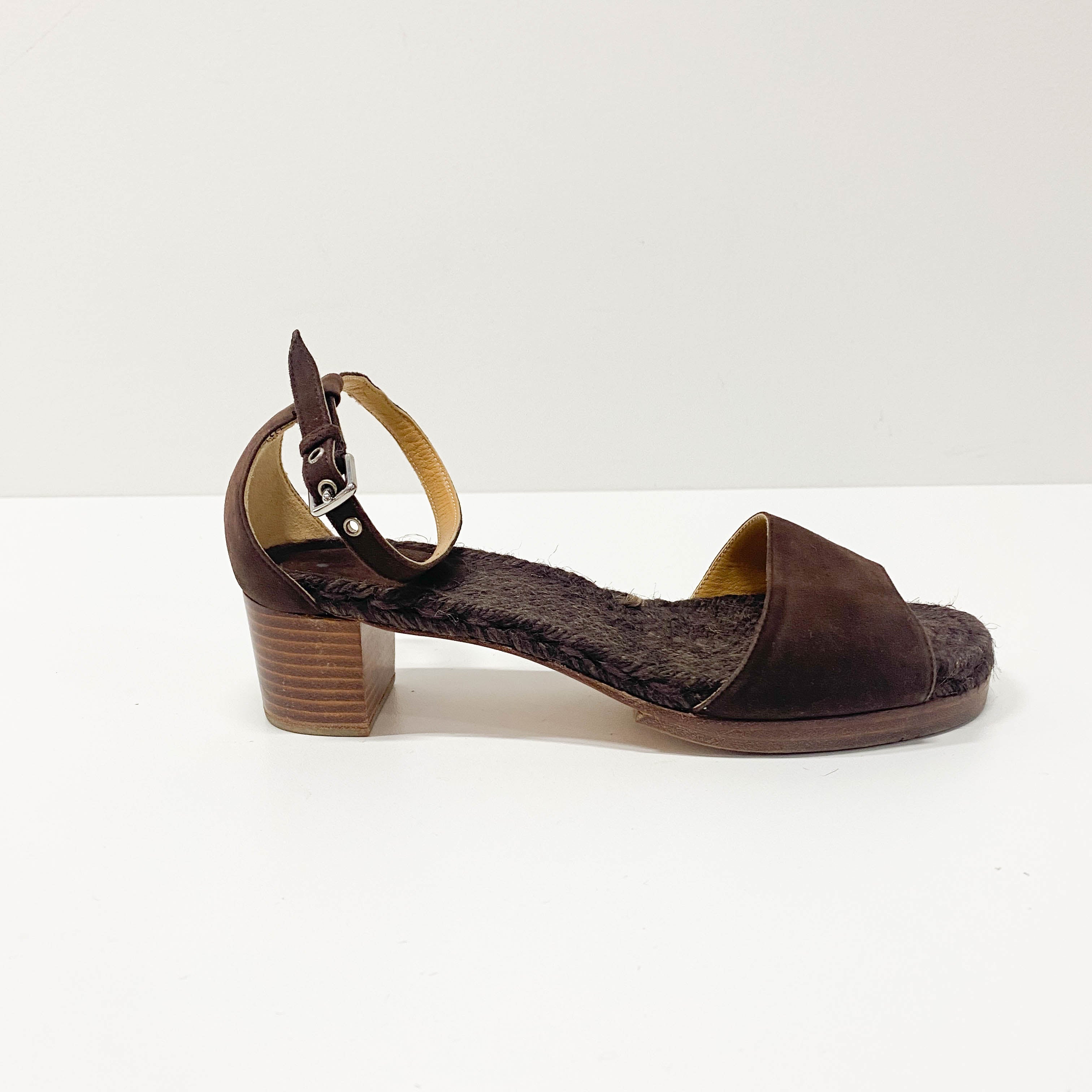 Brown Suede Sandal 37