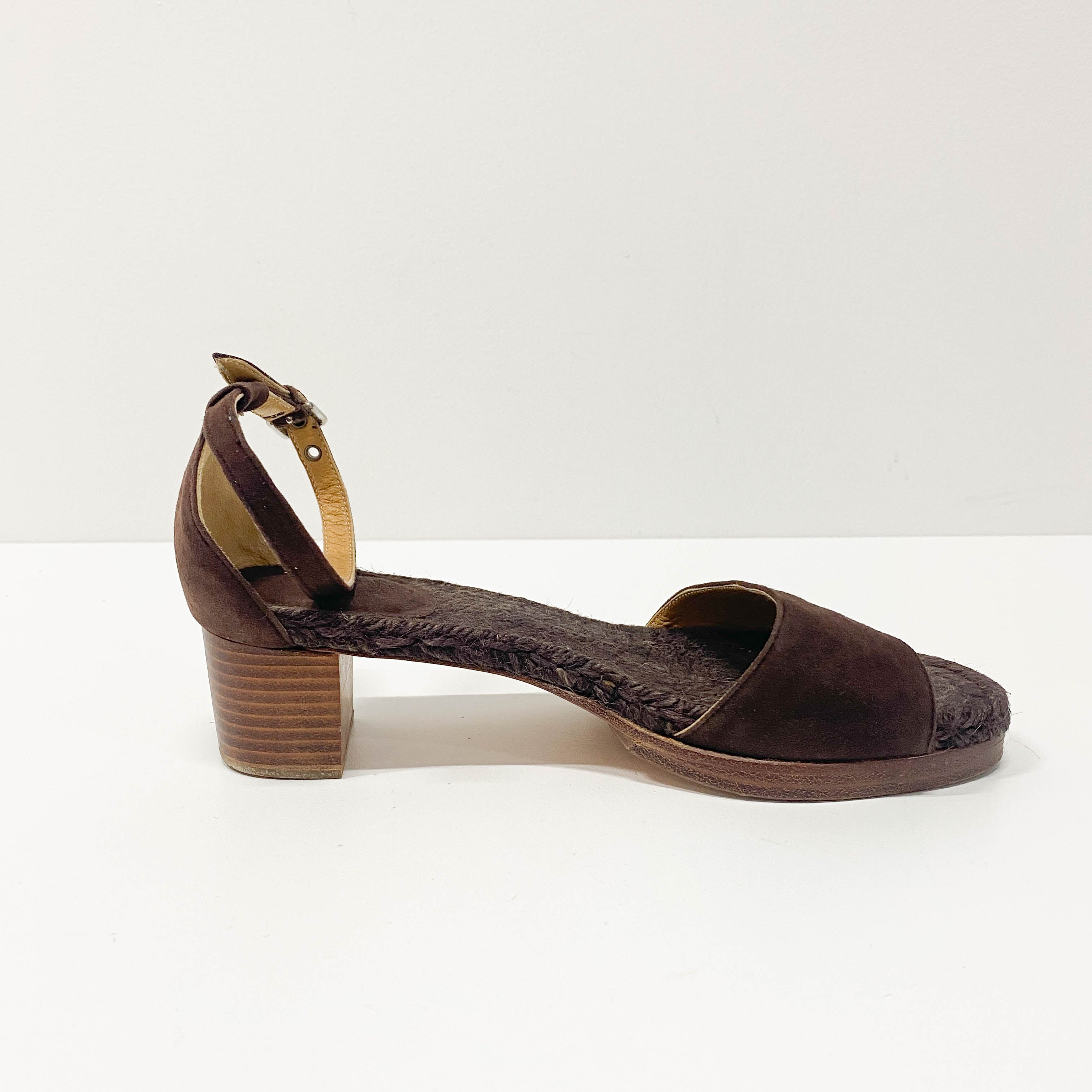 Brown Suede Sandal 37