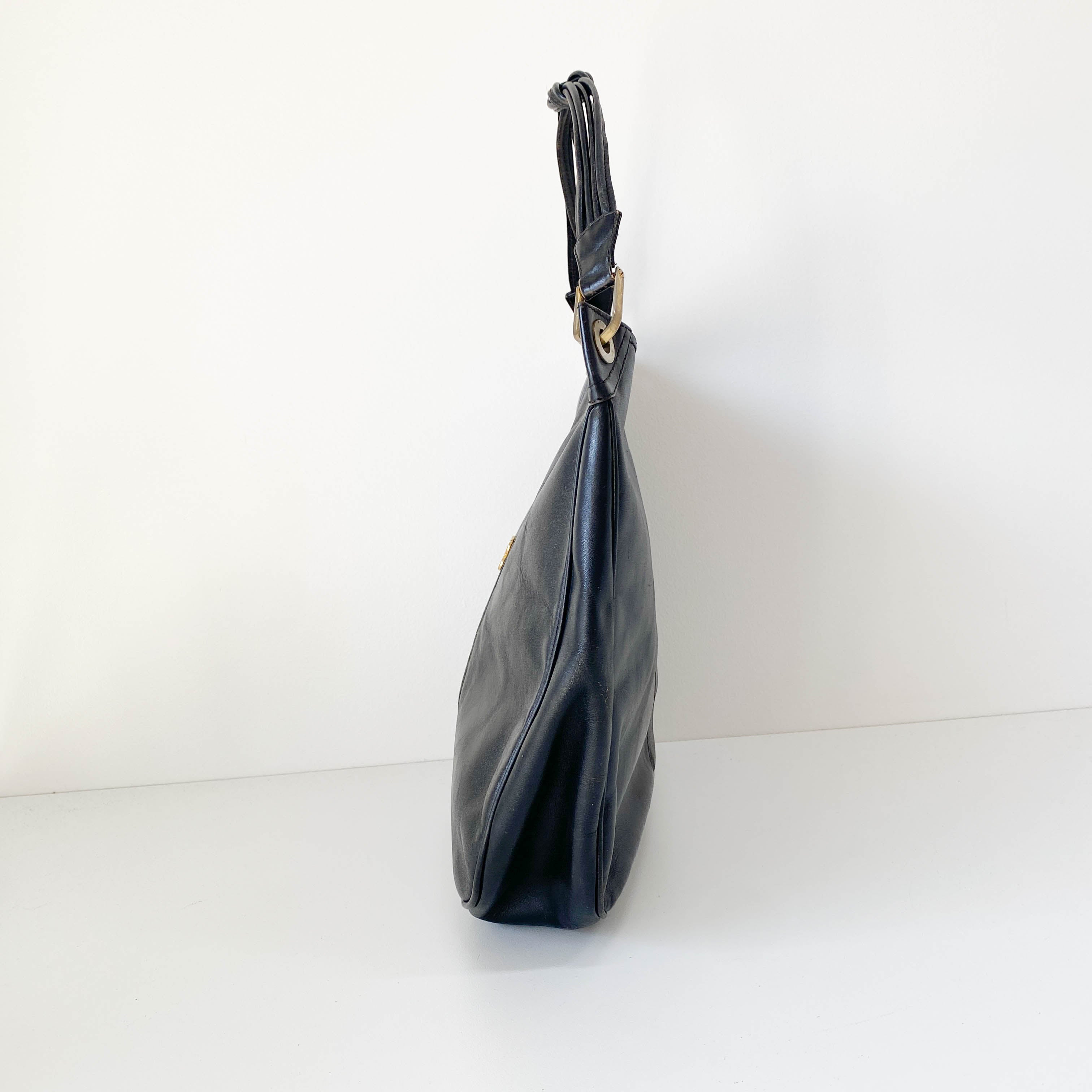 Black Leather Shoulder Bag