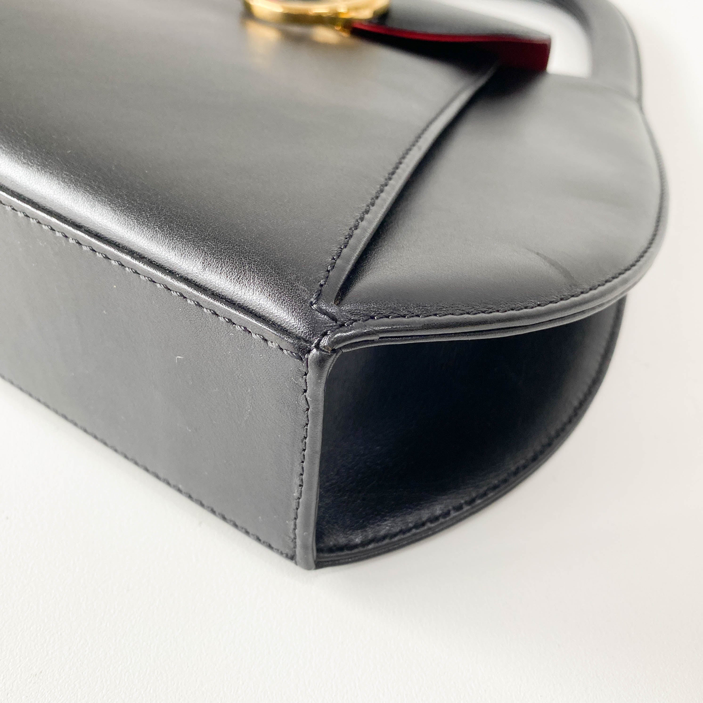 Panthère Black Leather Handbag