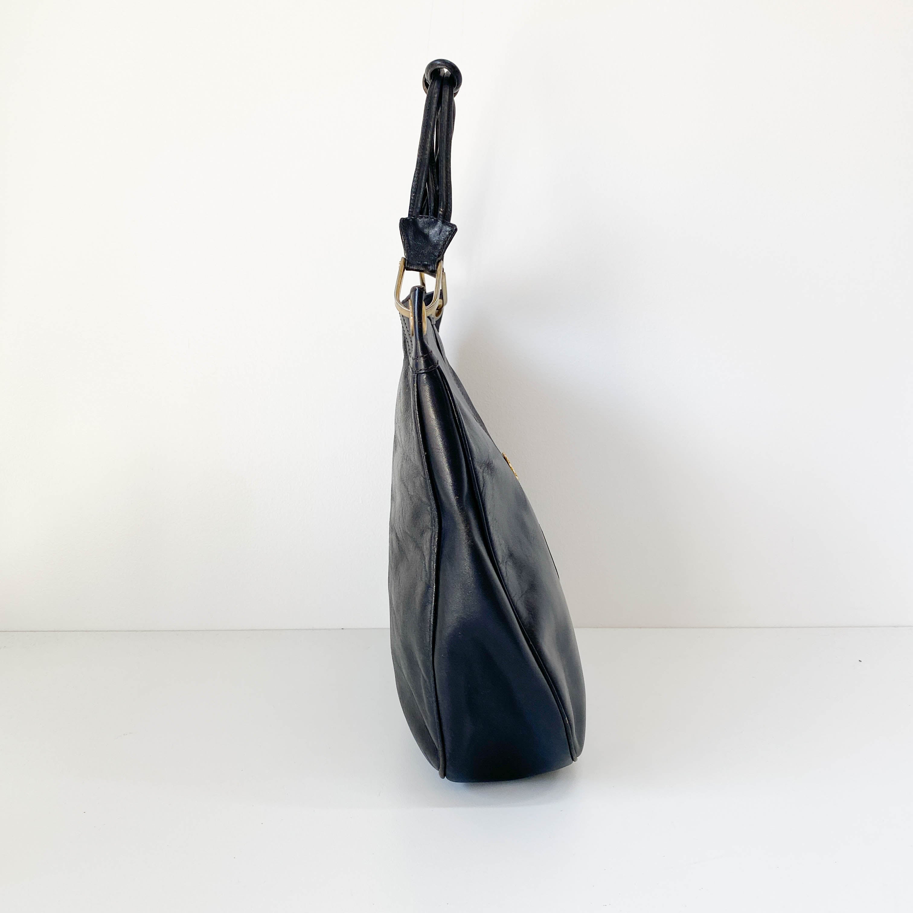 Black Leather Shoulder Bag
