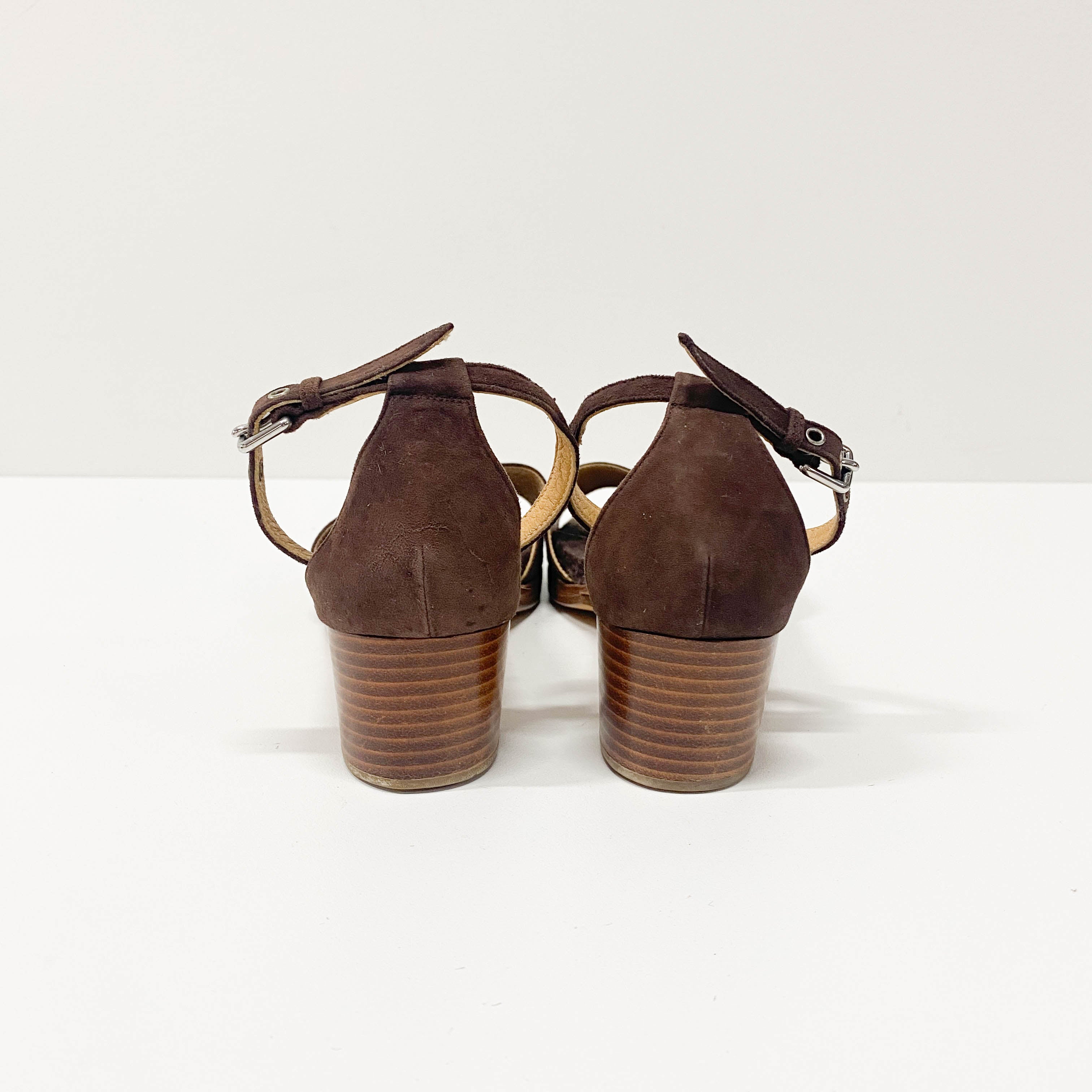Brown Suede Sandal 37