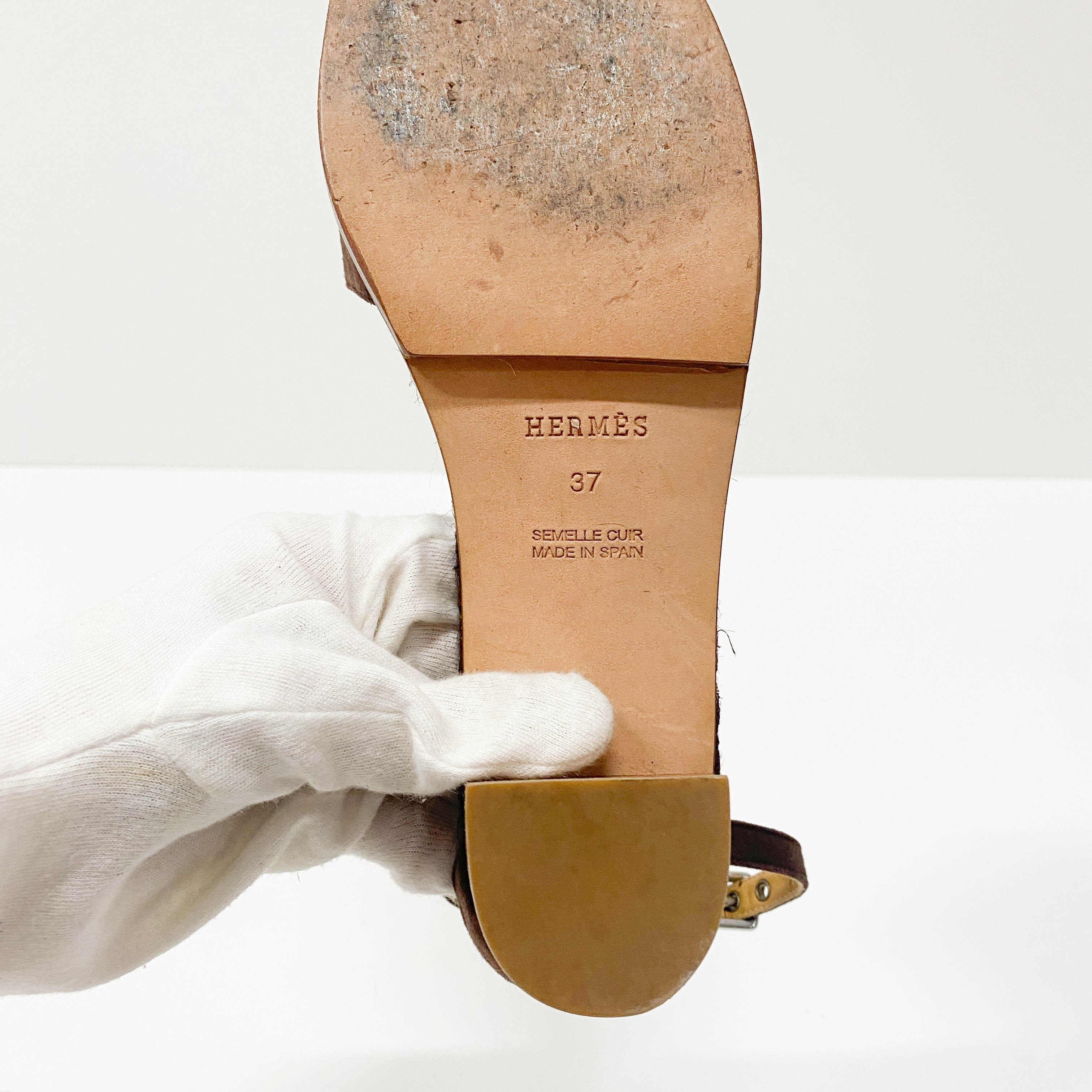 Brown Suede Sandal 37