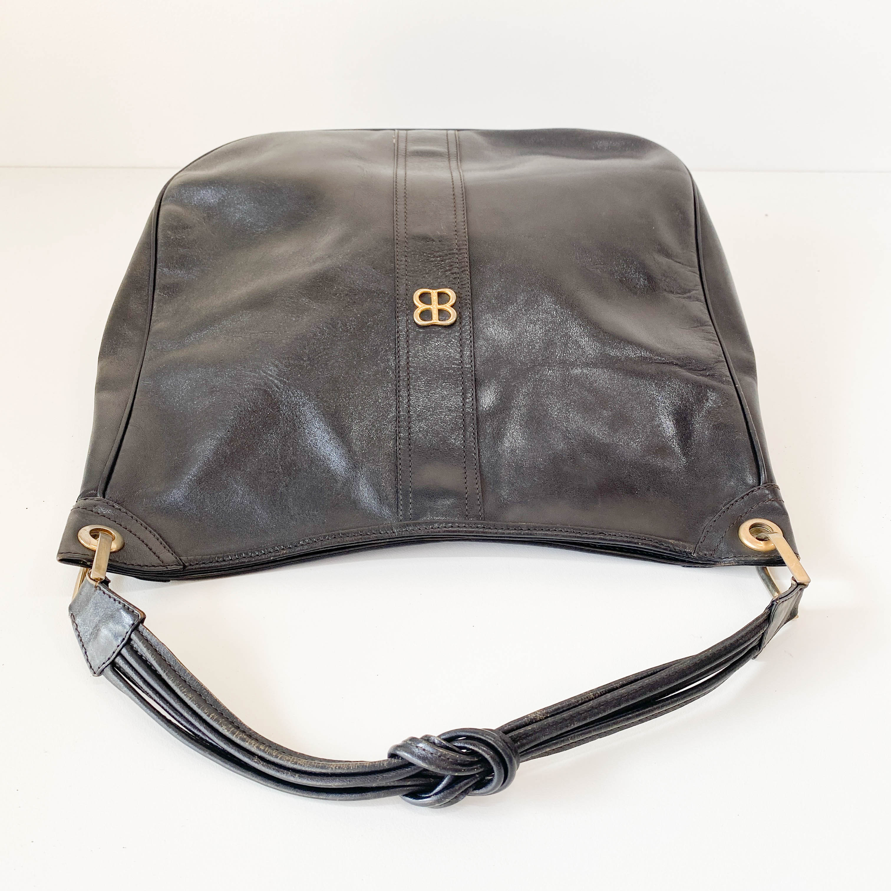Black Leather Shoulder Bag