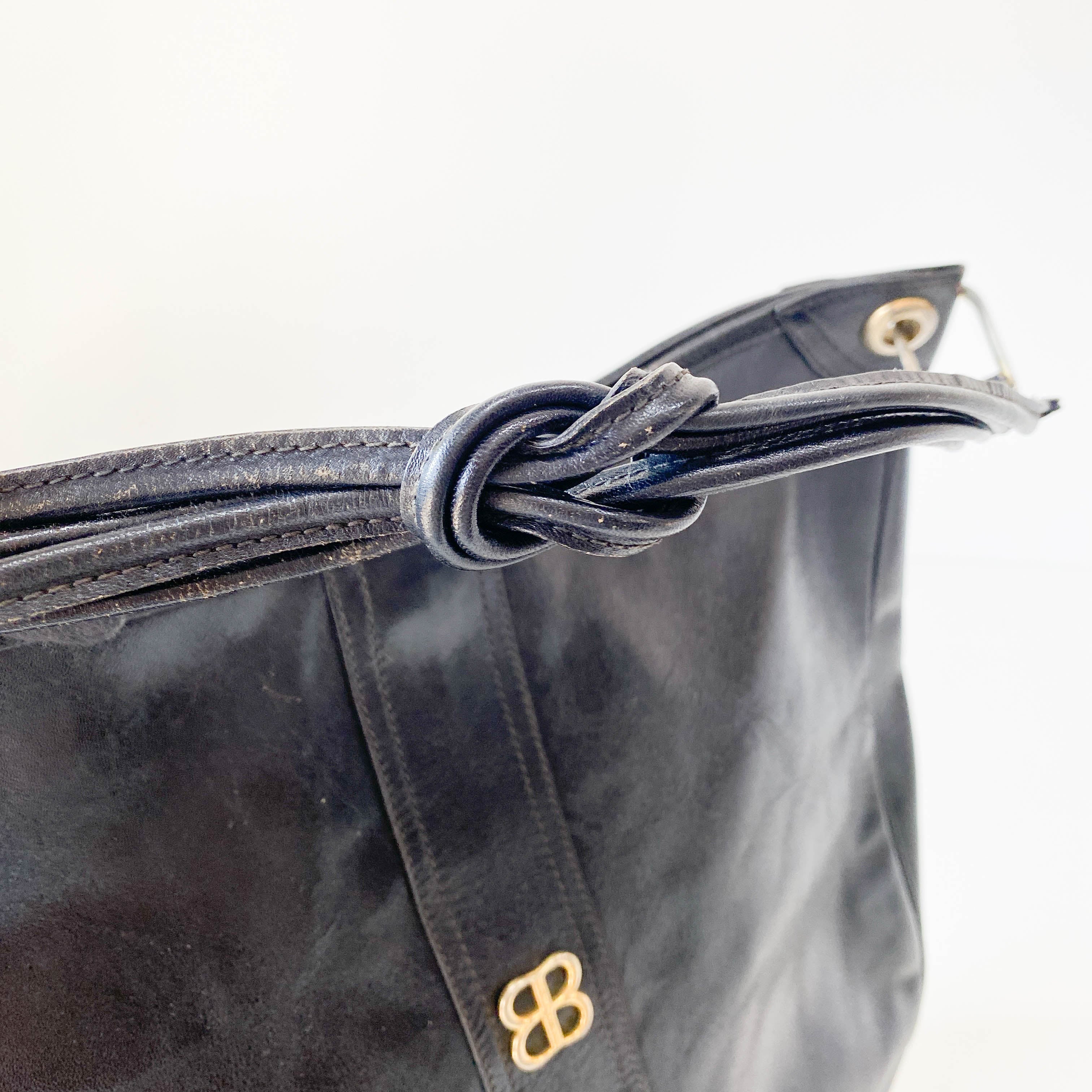 Black Leather Shoulder Bag