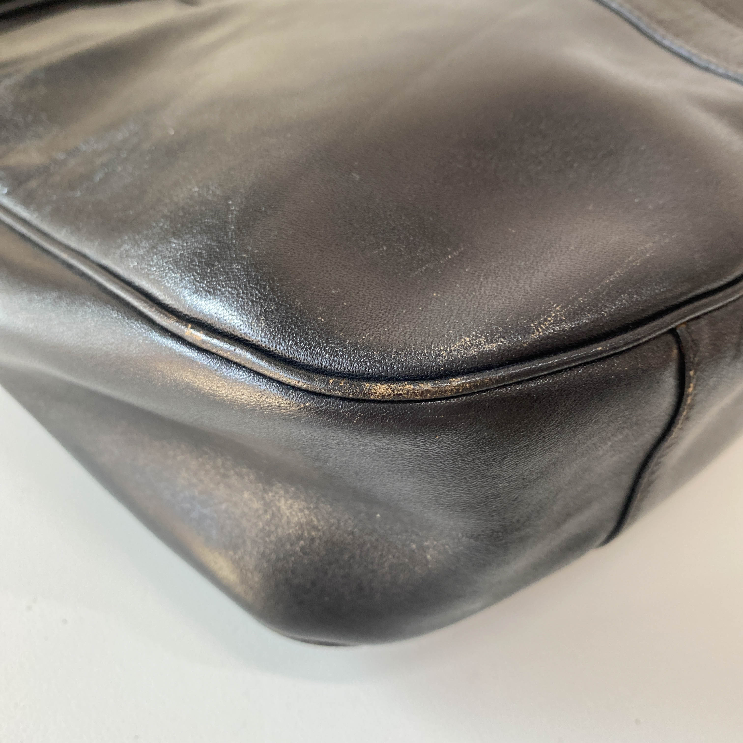 Black Leather Shoulder Bag