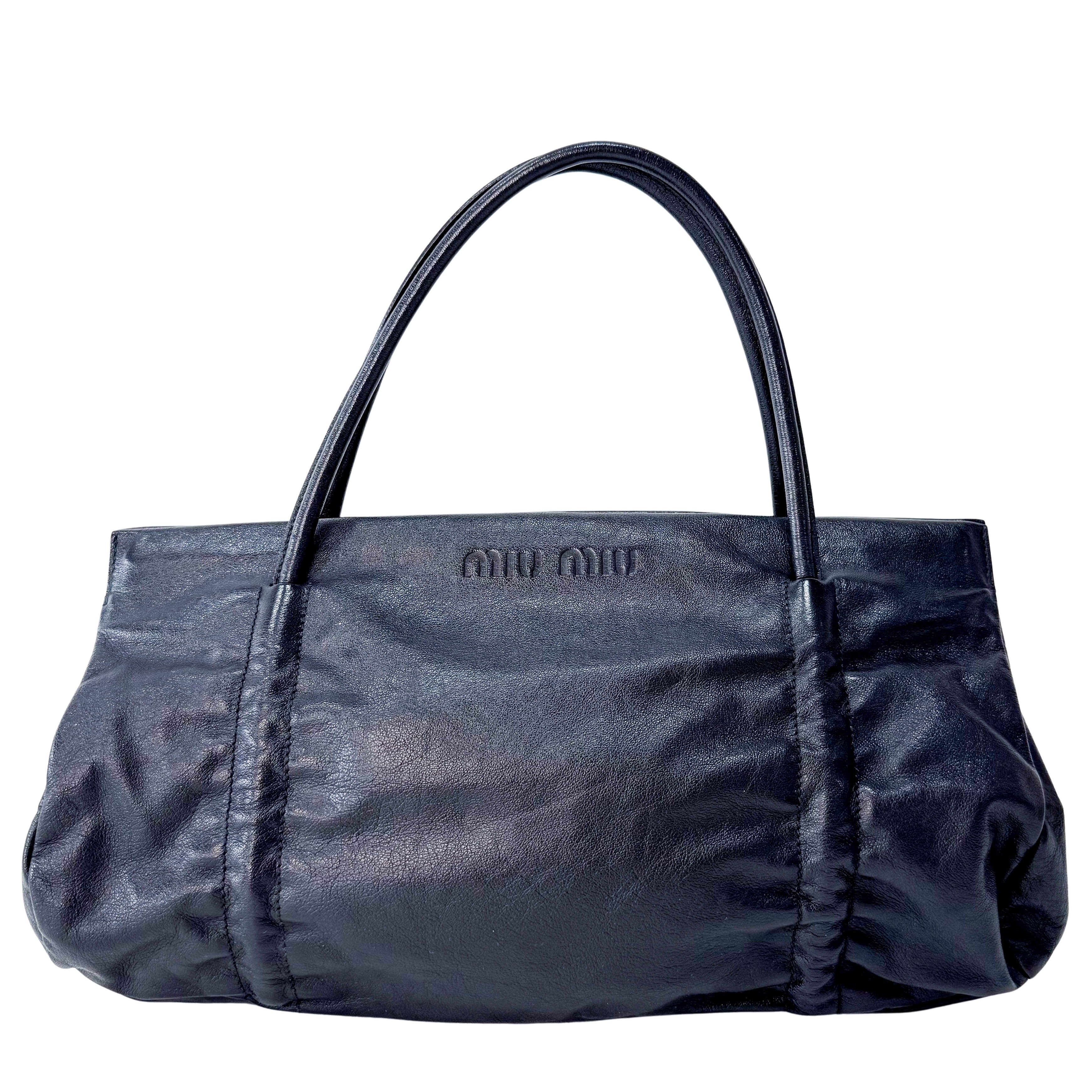 バッグ archive shoulder black leather bag waist MIU MIU Archive Black Leather Shoulder Bag – HIVE PRELOVED