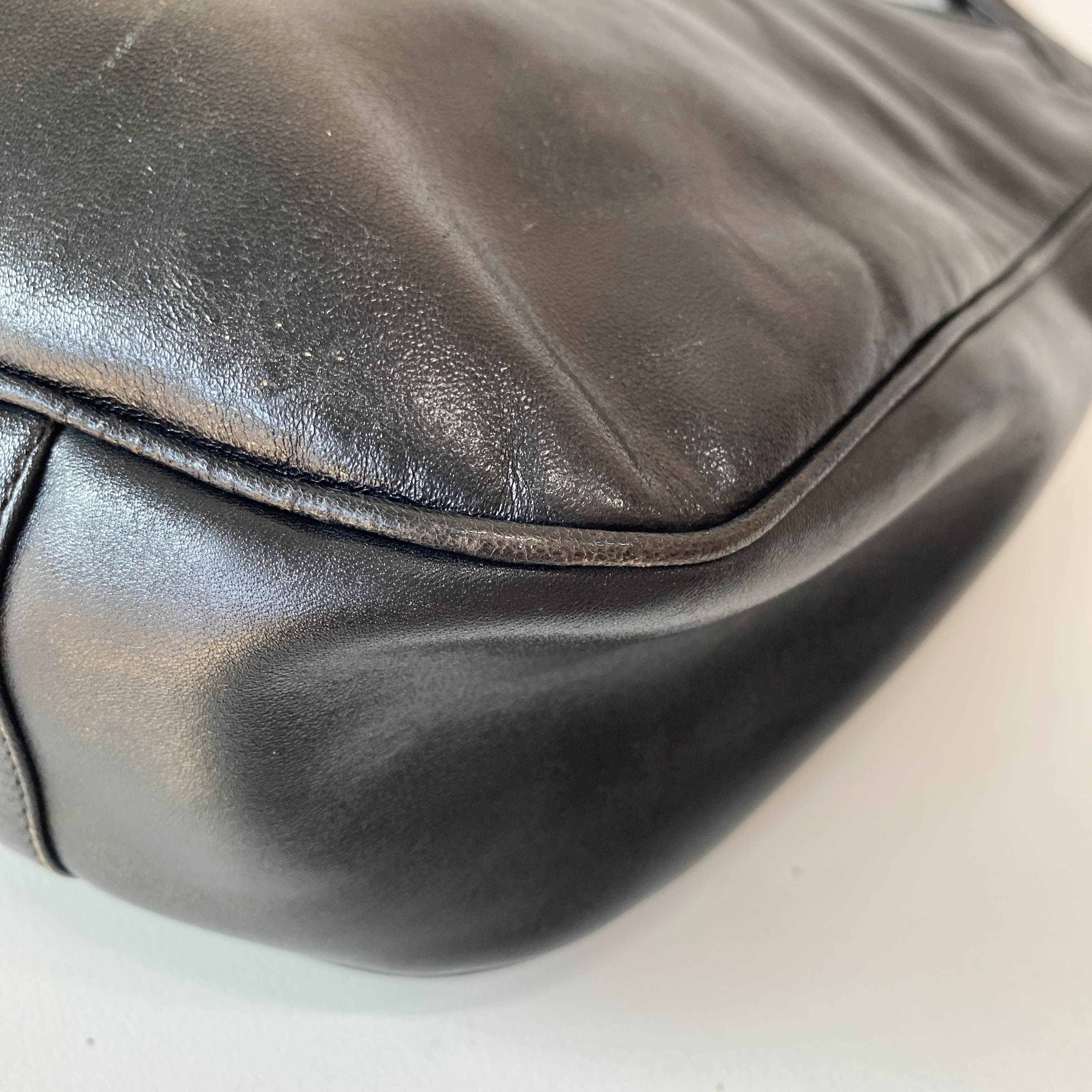 Black Leather Shoulder Bag