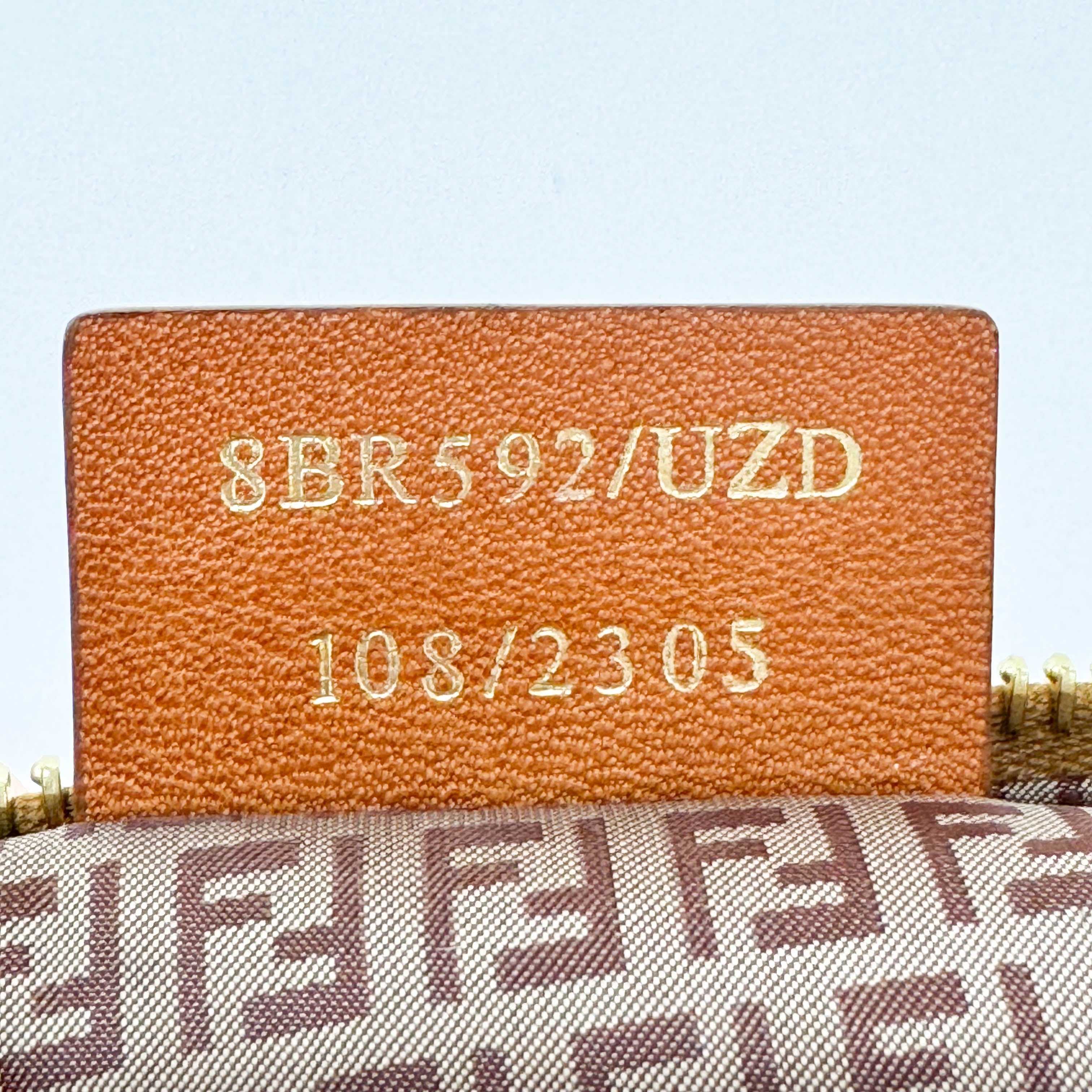 Zucca Gold Coated Canvas Pouch Bag