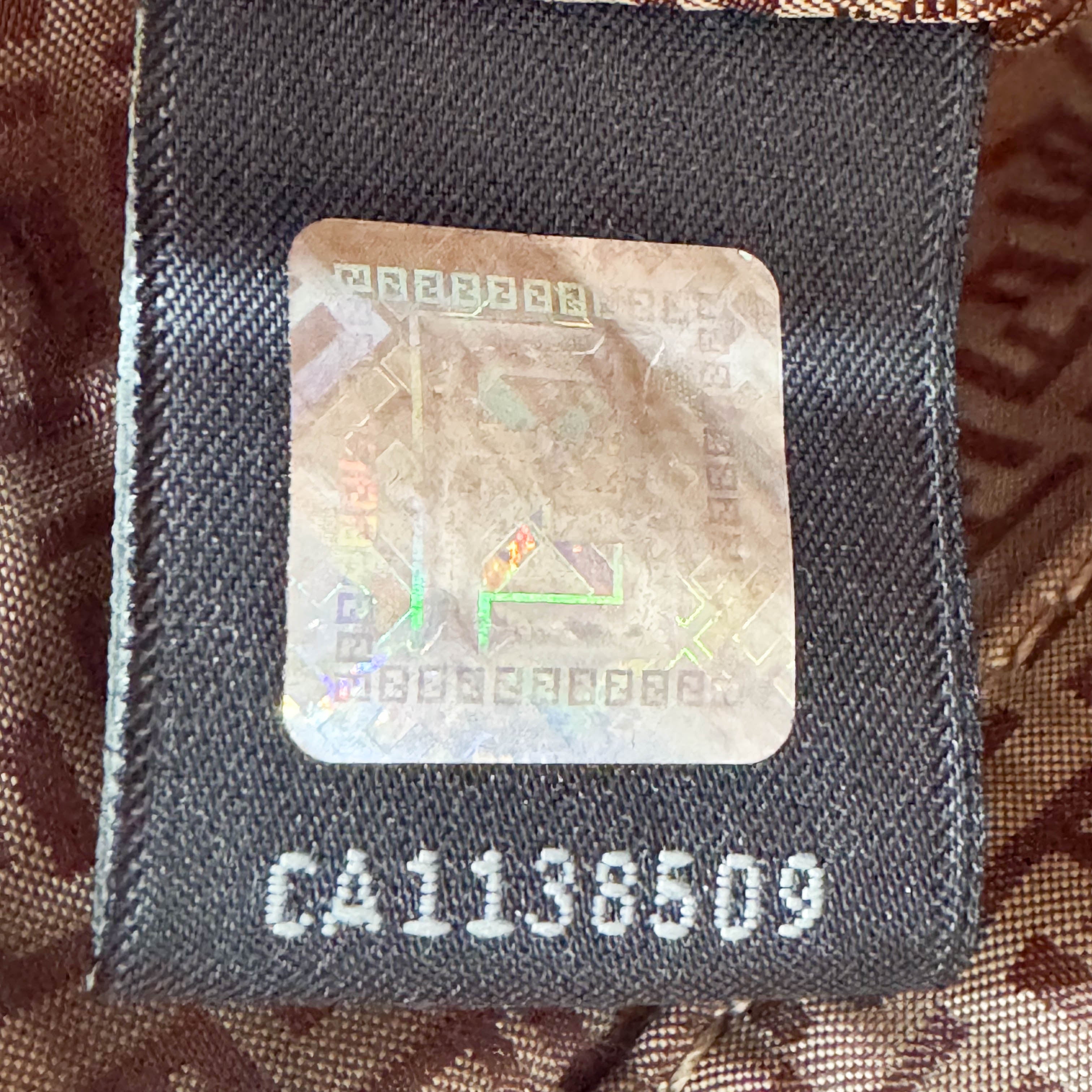 Zucca Gold Coated Canvas Pouch Bag