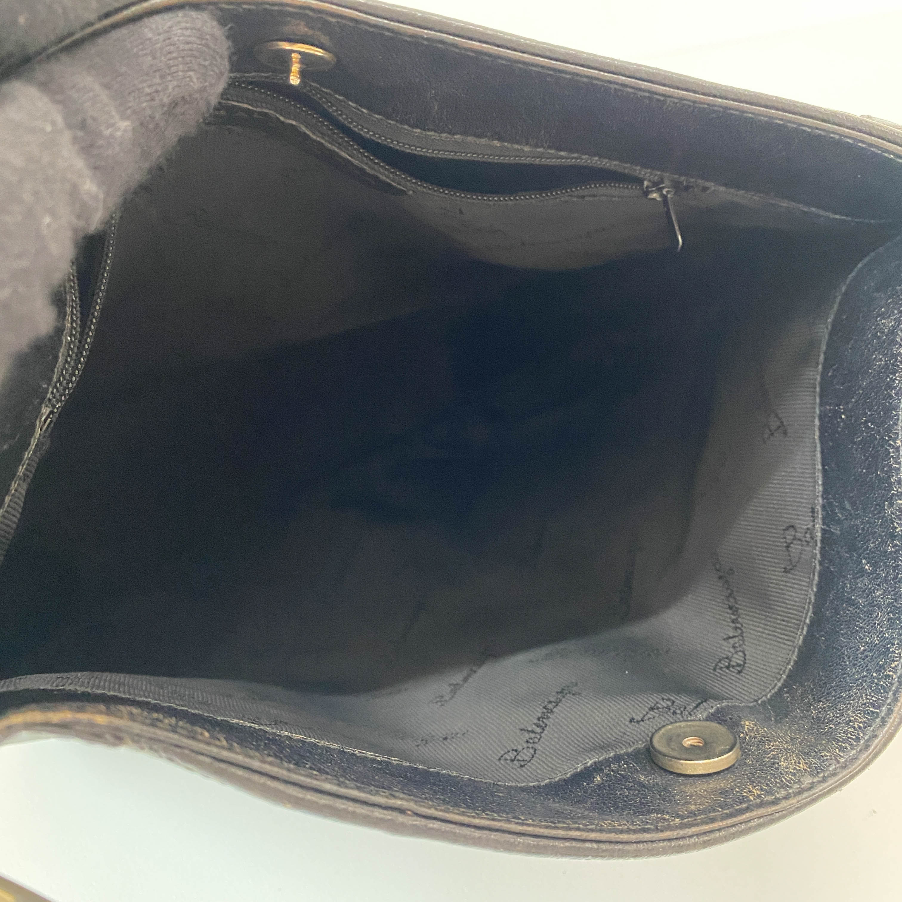 Black Leather Shoulder Bag