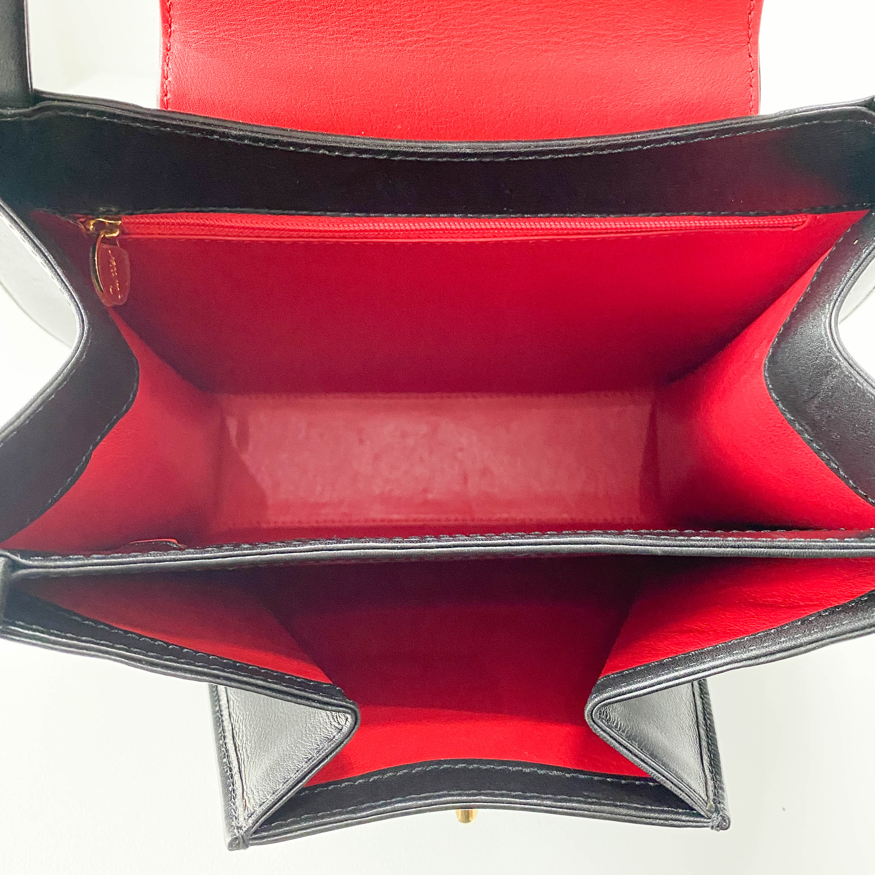 Panthère Black Leather Handbag