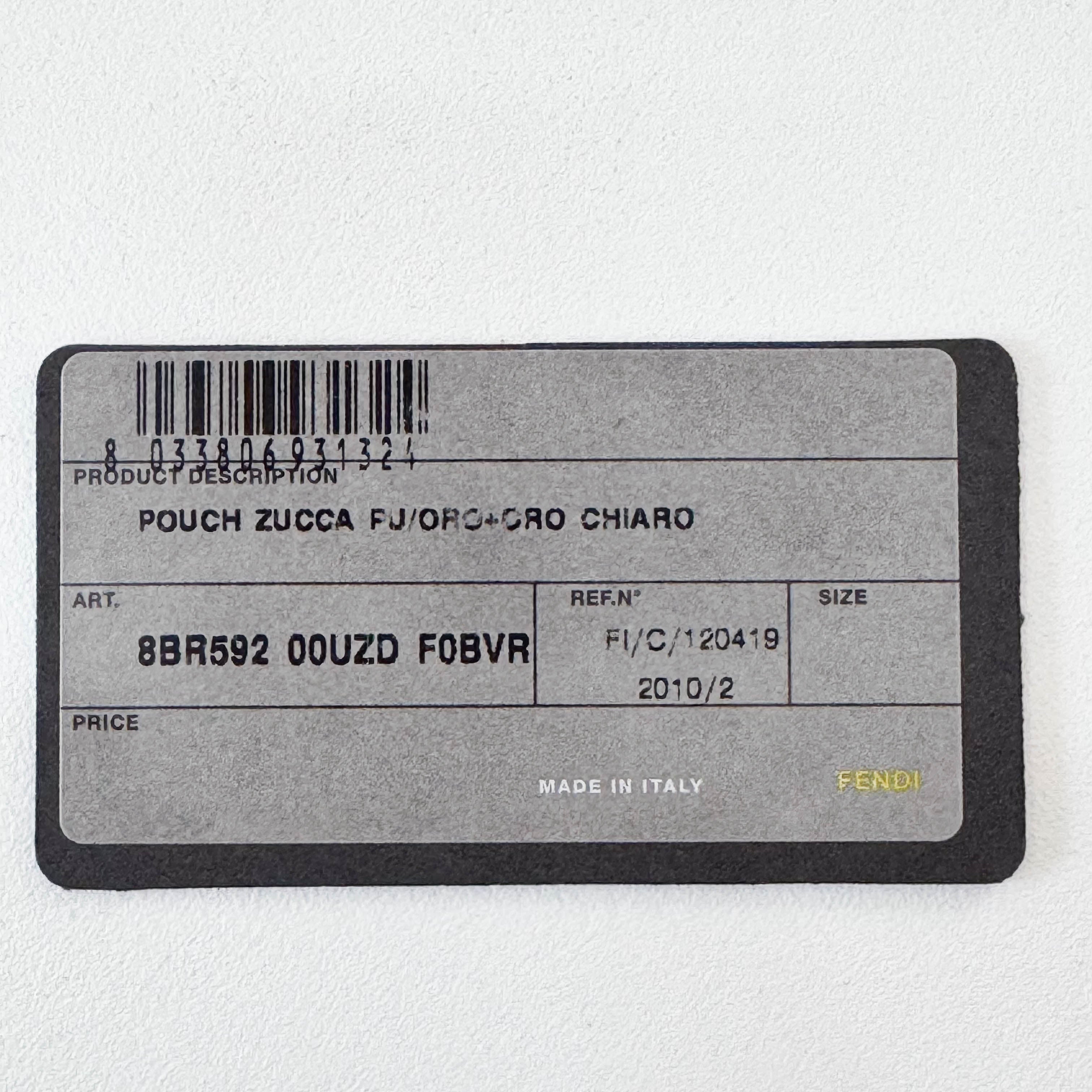 Zucca Gold Coated Canvas Pouch Bag