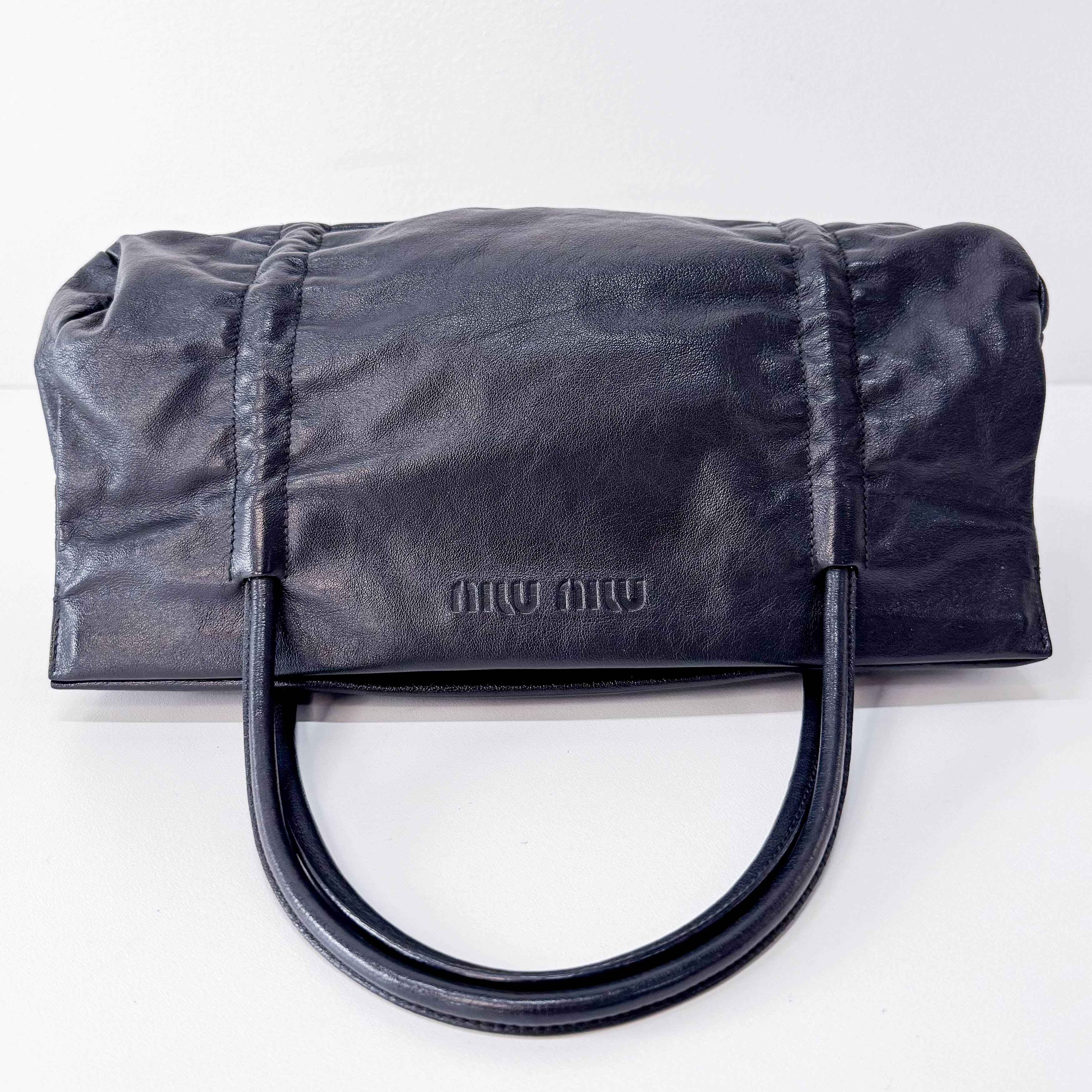 Archive Black Leather Shoulder Bag