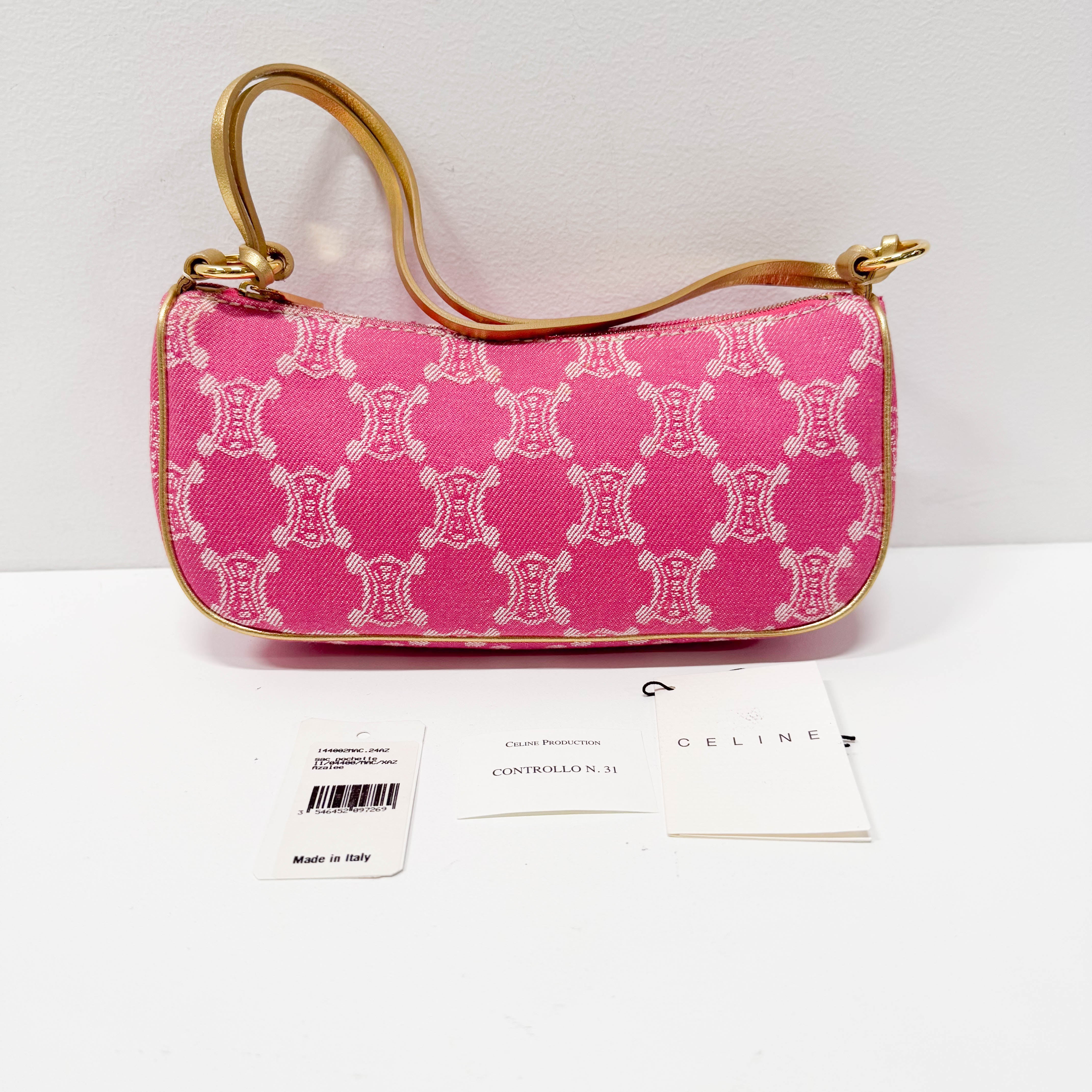 Macadam Small Pink Denim Shoulder Bag