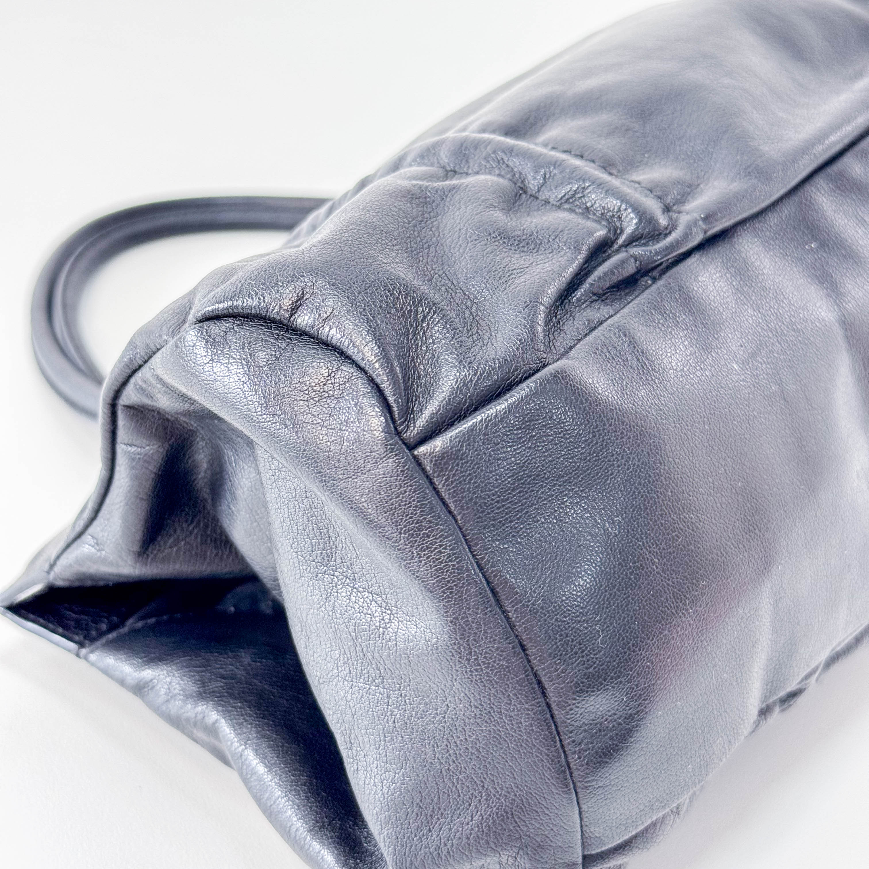 Archive Black Leather Shoulder Bag