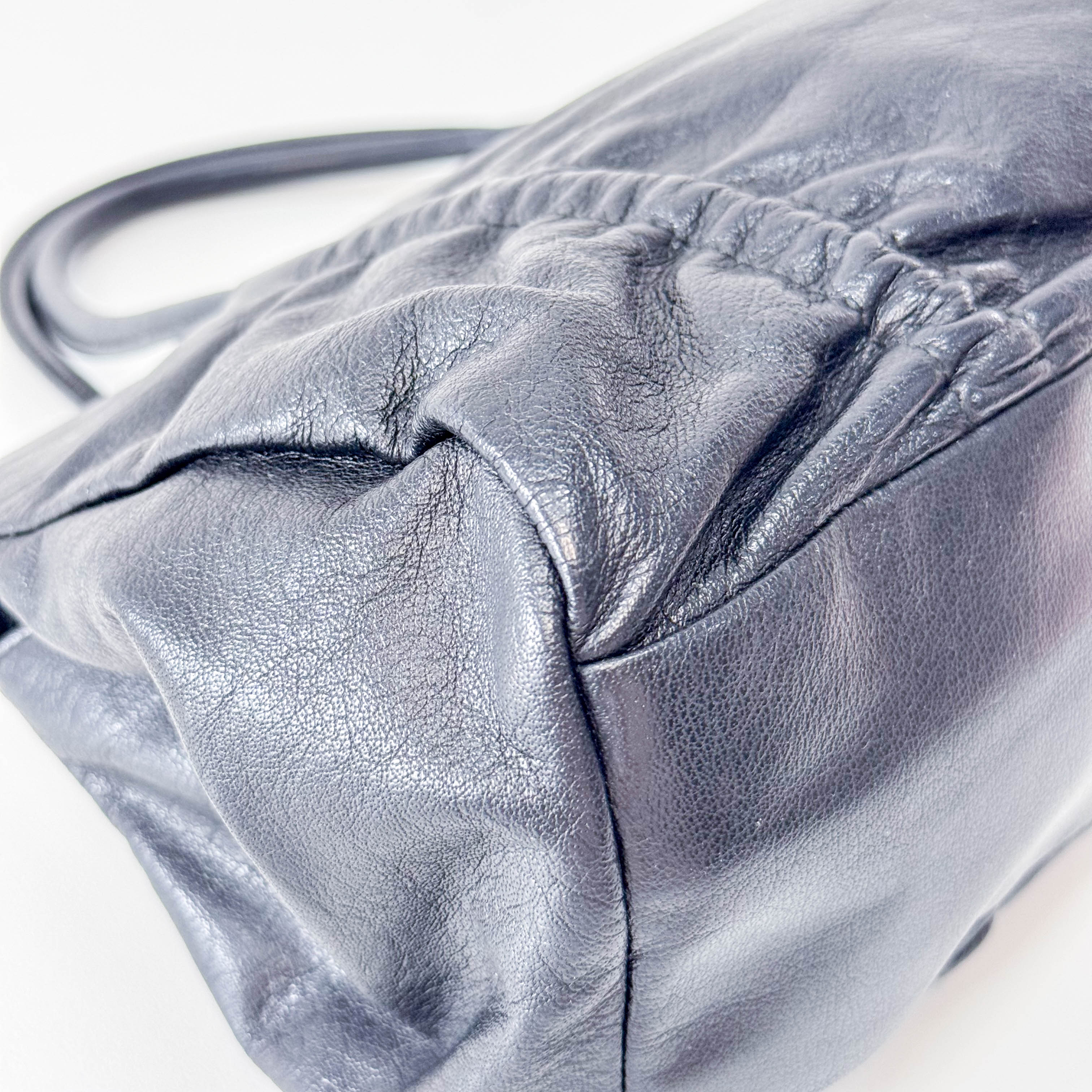 Archive Black Leather Shoulder Bag